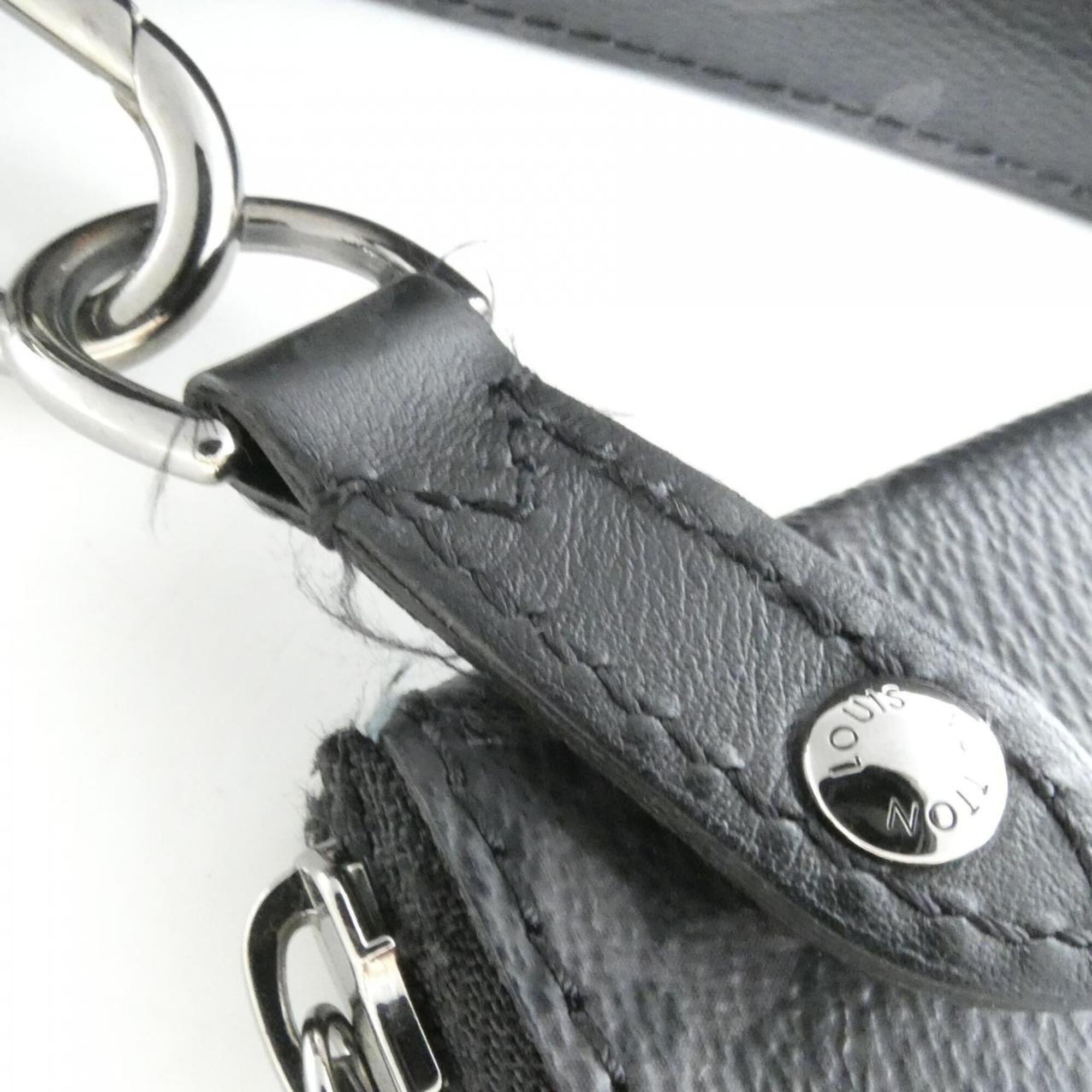 Louis Vuitton Monogram Eclipse Black Gris Coated Canvas Pouch Shoulder Bag (Pre-Owned)