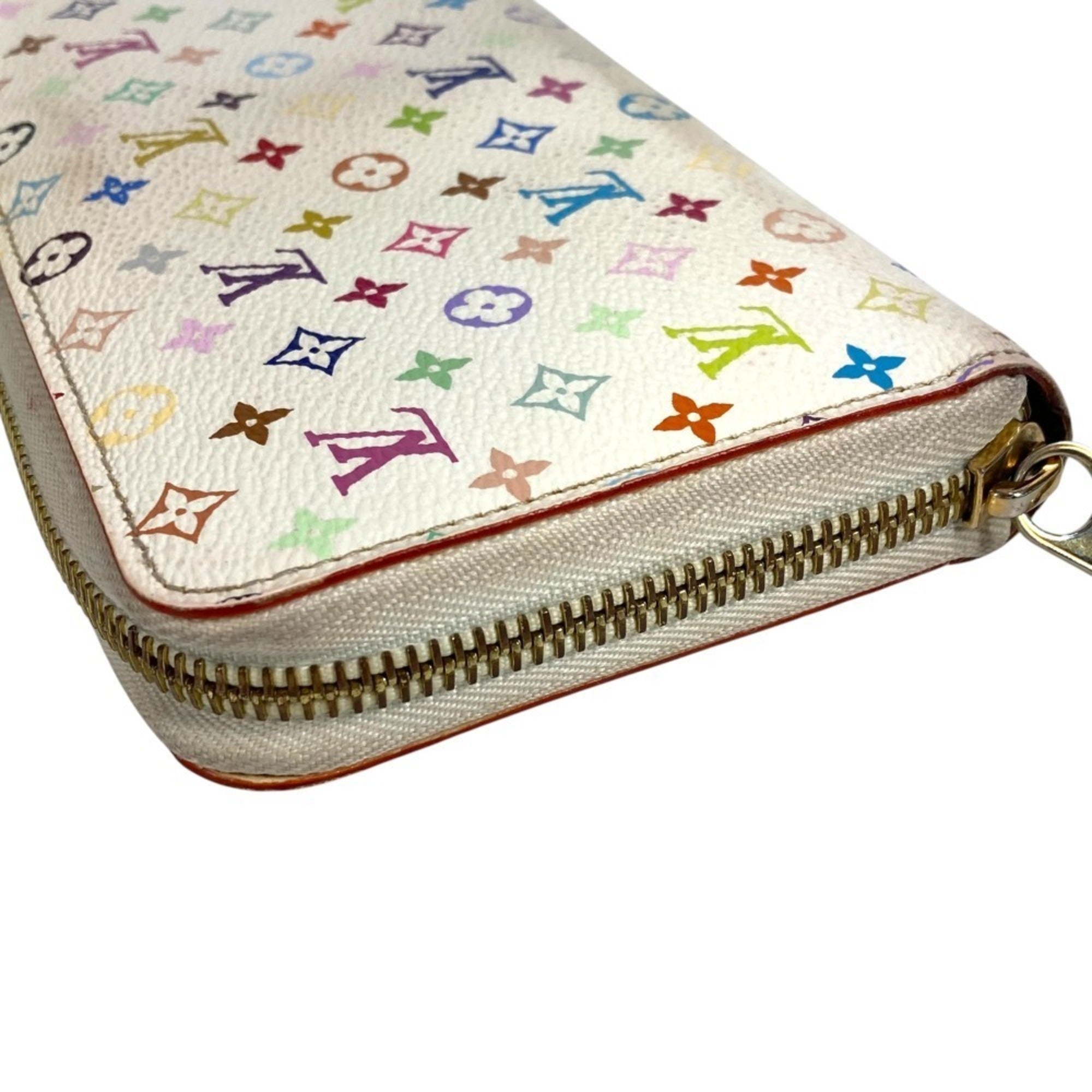 Louis Vuitton Pink White Monogram Multicolore Long Wallet (Bi-Fold) (Pre-Owned)