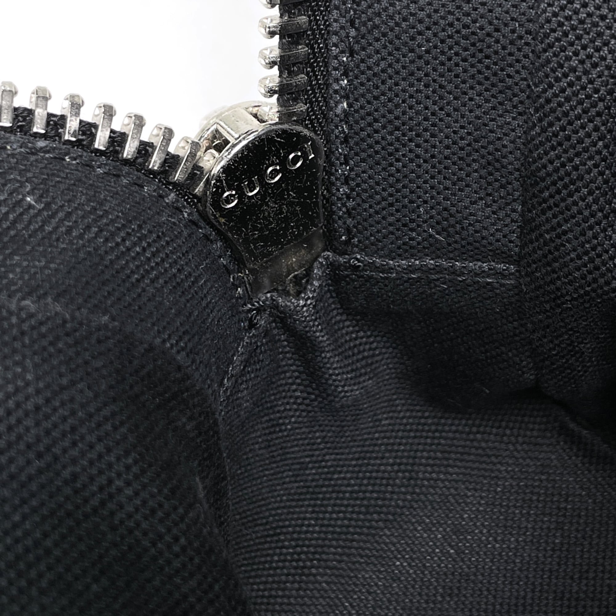 Gucci Black Coated Canvas Leather Sling Bag (Pre-Owned)