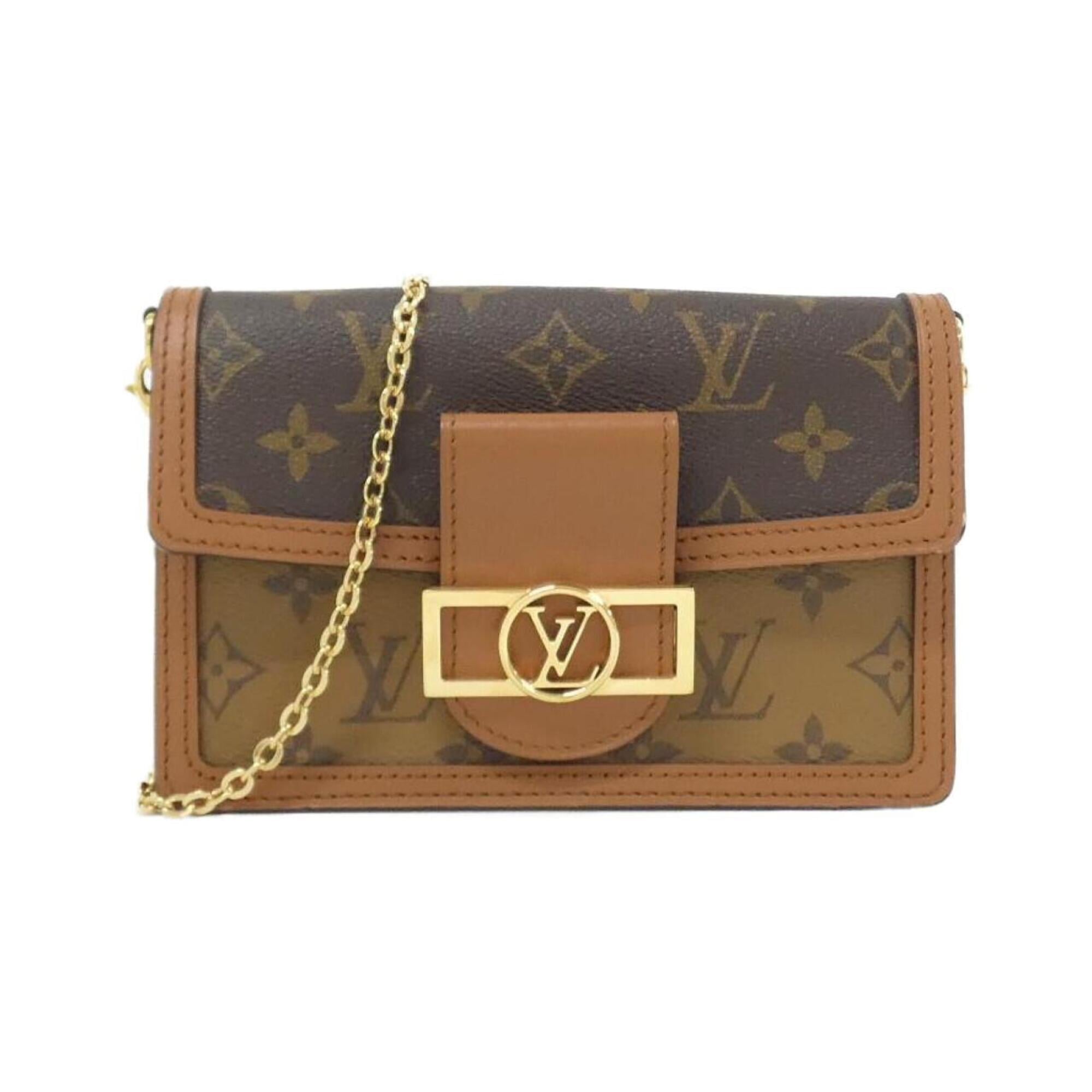 Louis Vuitton Brown Coated Canvas Chain/Shoulder Wallet (Pre-Owned)