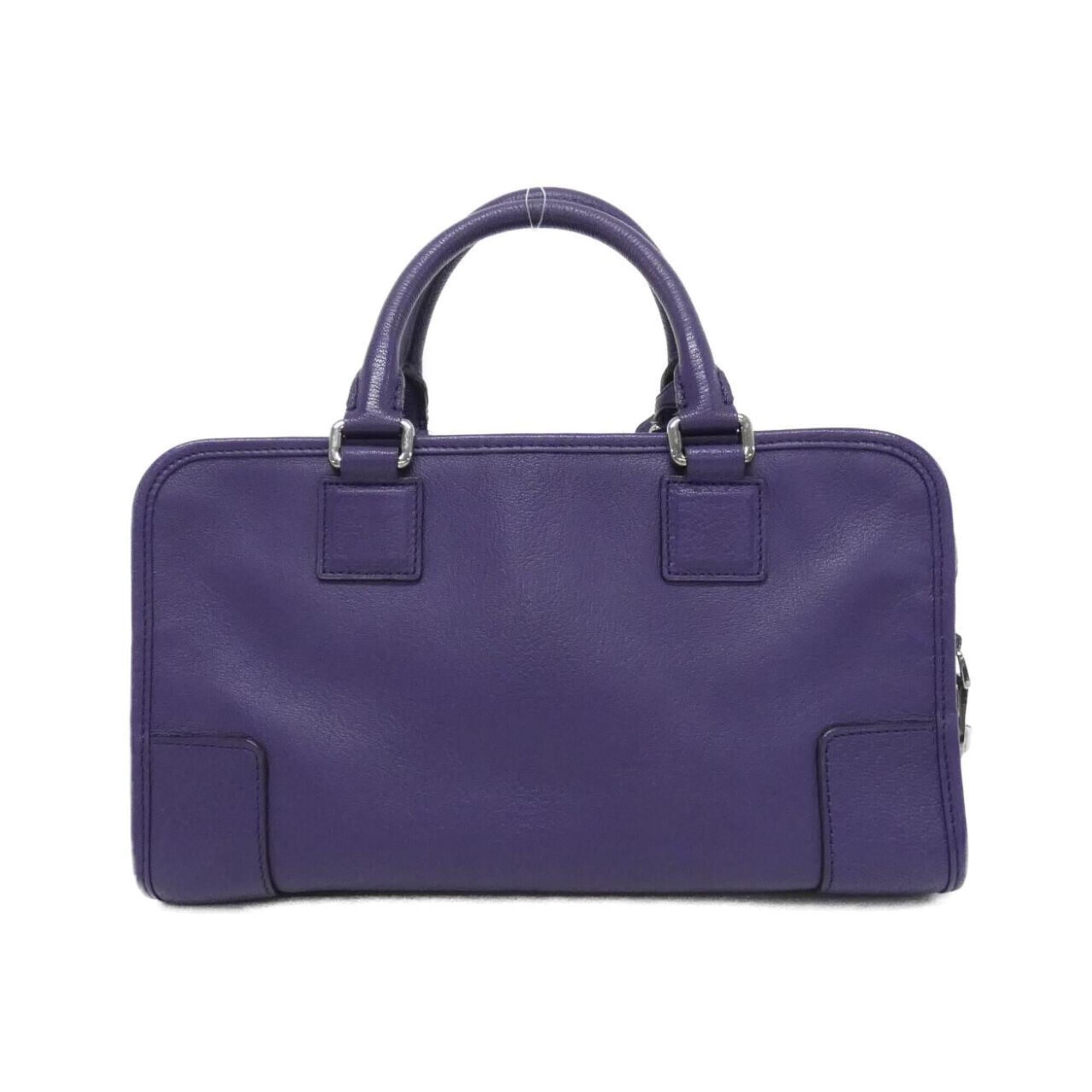 Loewe Purple Leather Handbag (Pre-Owned)