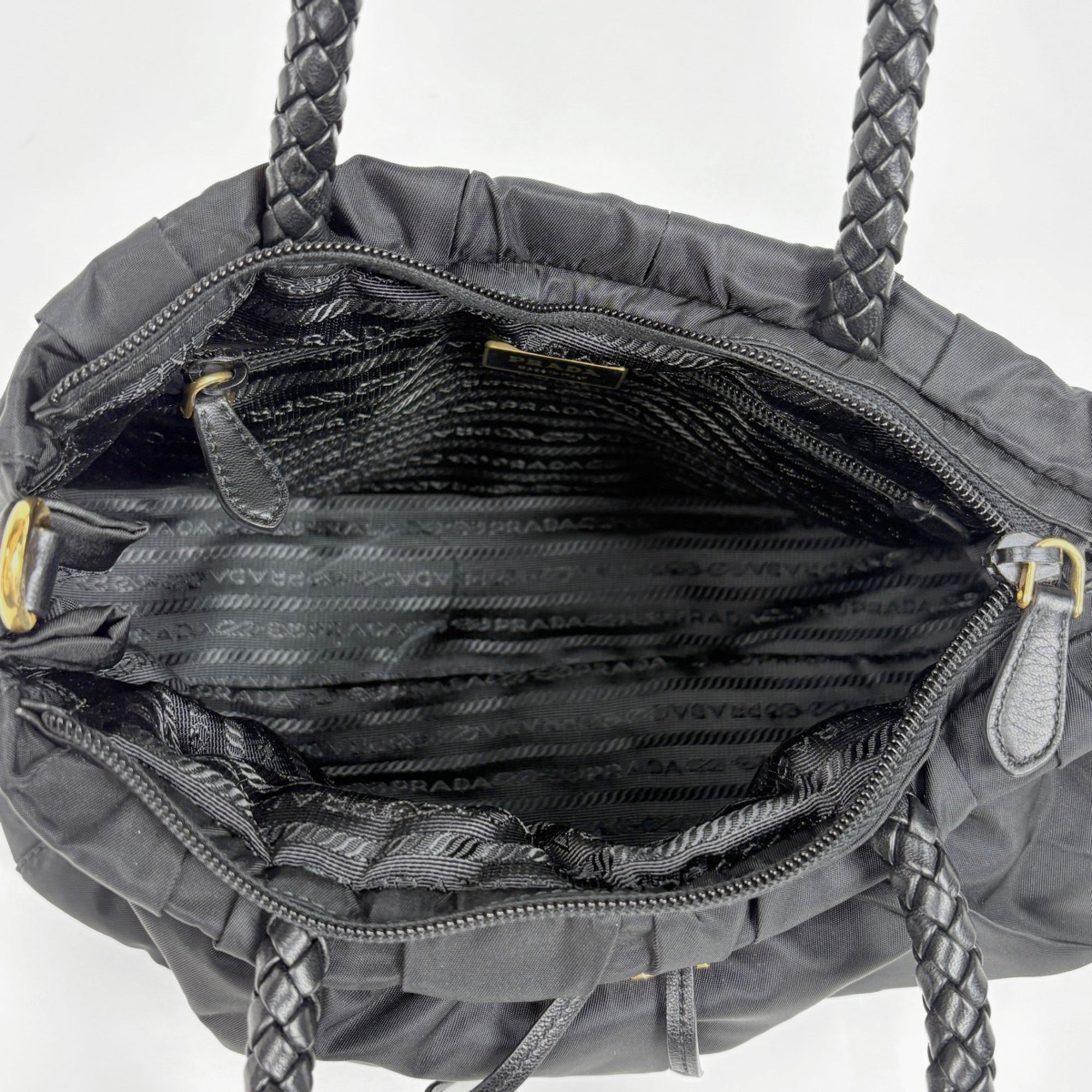 Prada Black Bow Handbag (Pre-Owned)