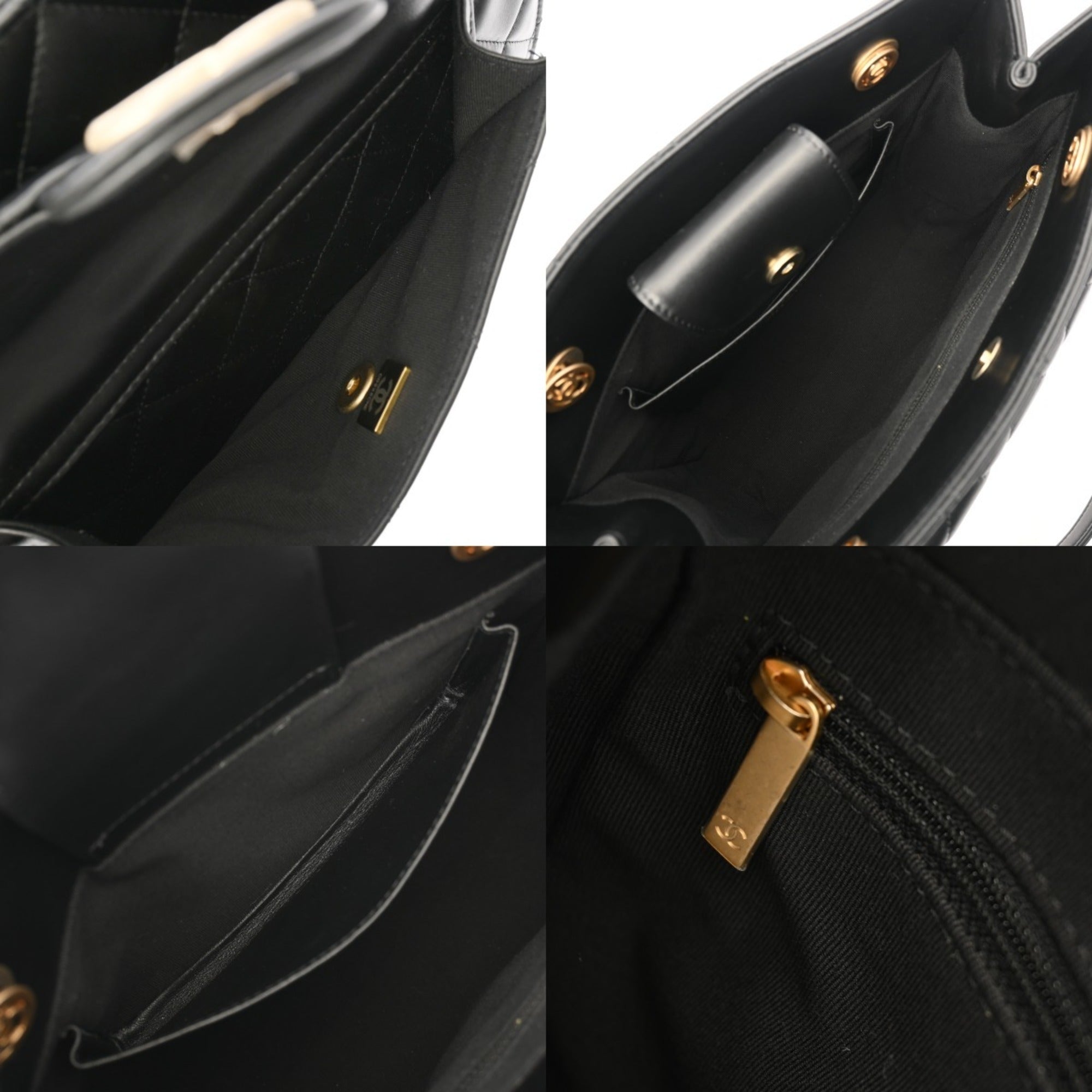 Chanel Black Leather Handbag (Pre-Owned)