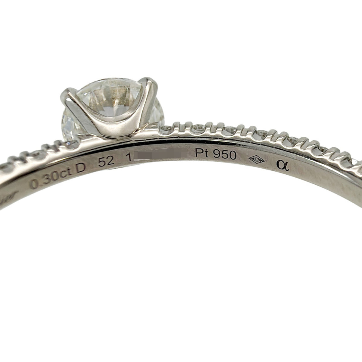 Cartier Platinum Platinum 950 Band Ring (Pre-Owned)