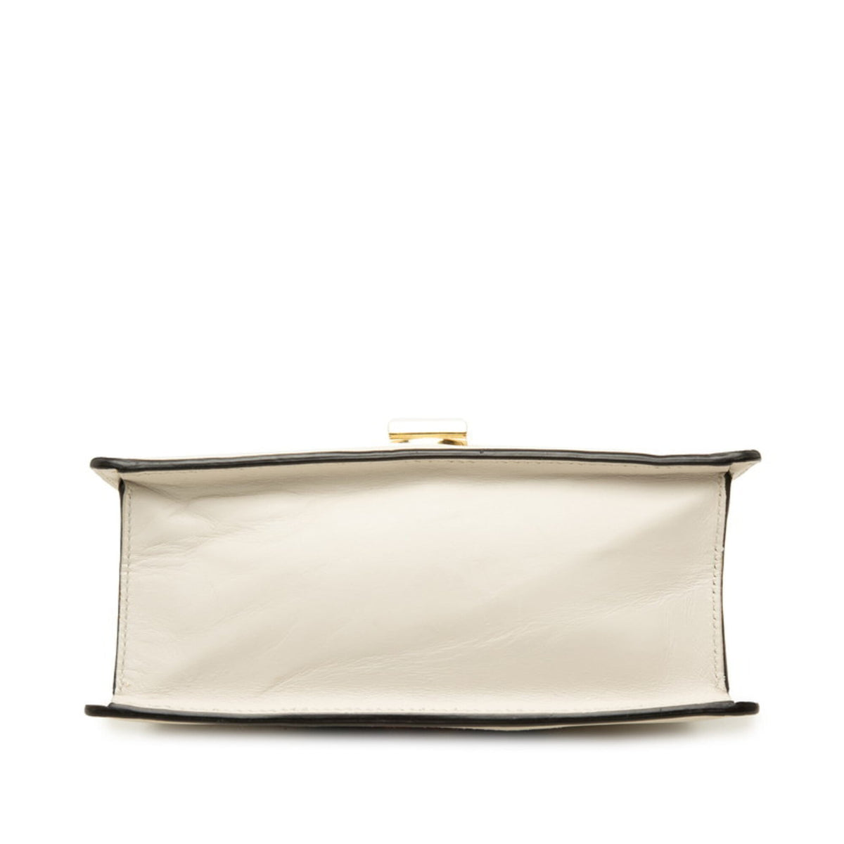 Gucci Sherry Line White Leather Handbag Shoulder Bag (Pre-Owned)