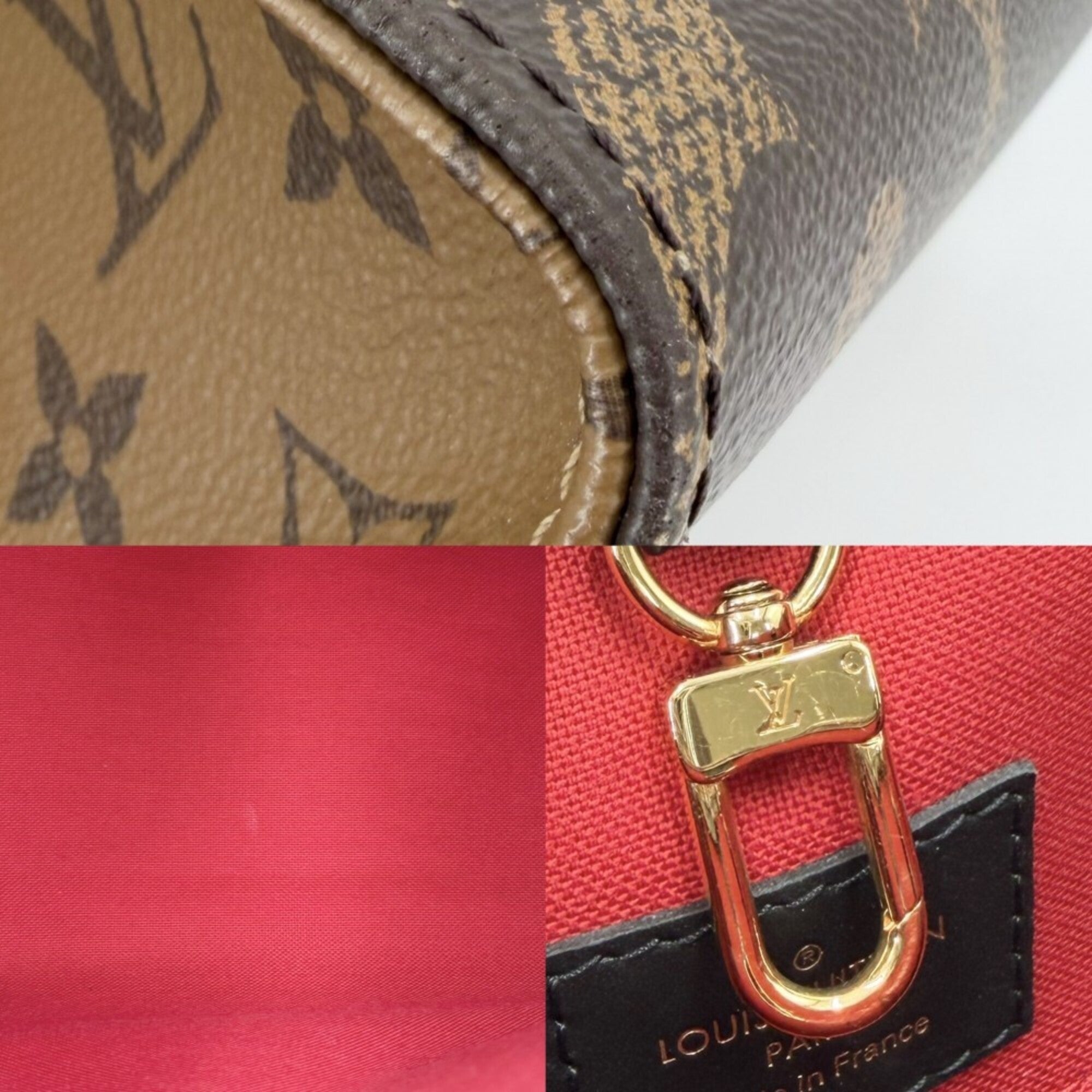 Louis Vuitton Brown Monogram Reverse Monogram Handbag Tote Bag (Pre-Owned)