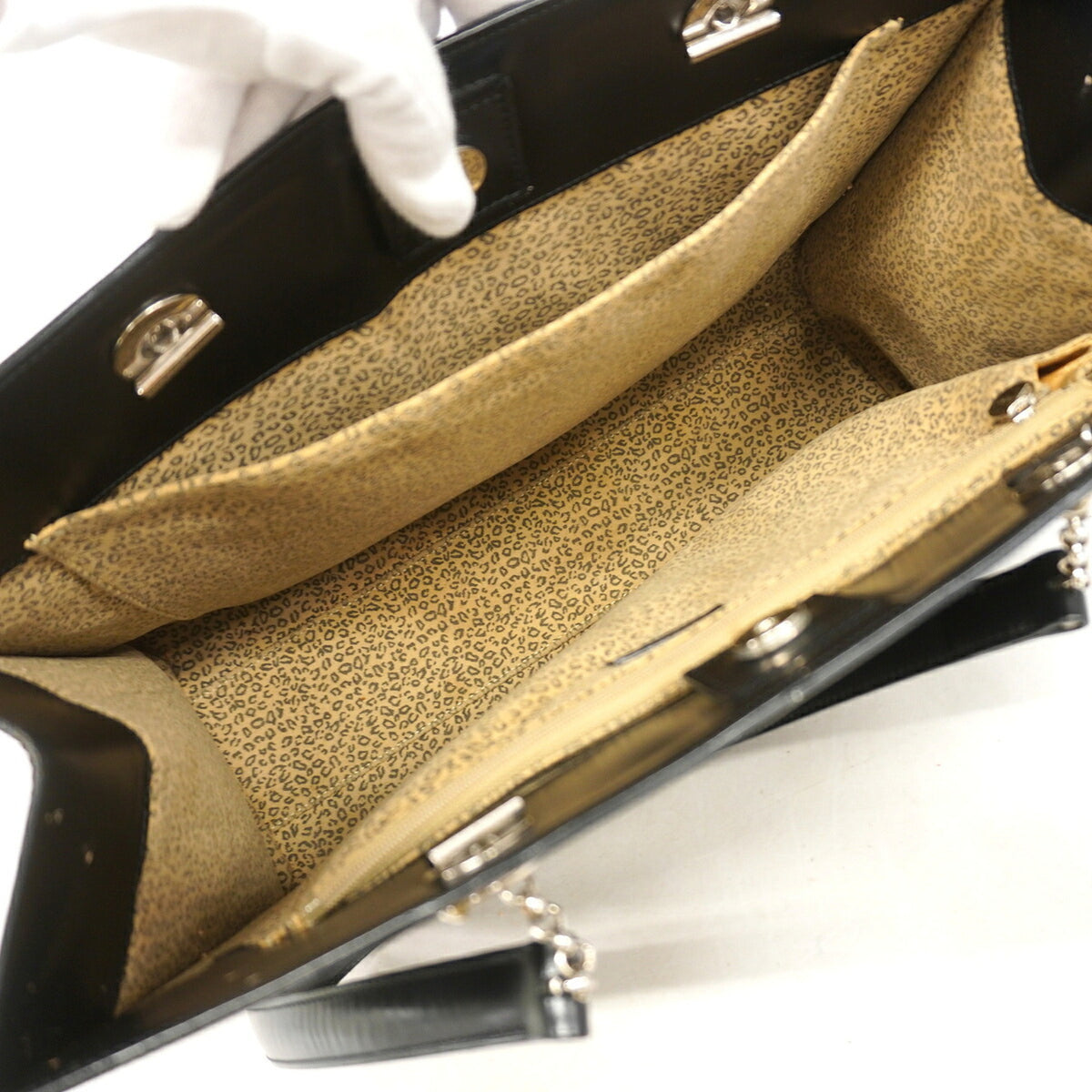 Cartier Black Leather Tote Bag (Pre-Owned)