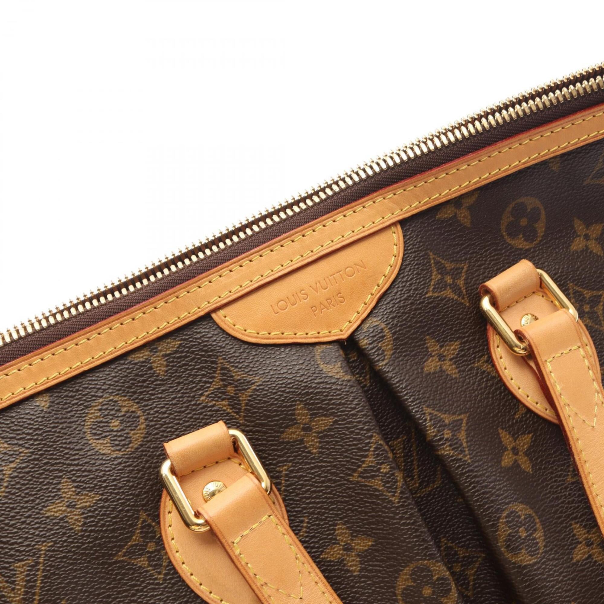 Louis Vuitton Brown Pvc Coated Canvas Leather Handbag (Pre-Owned)