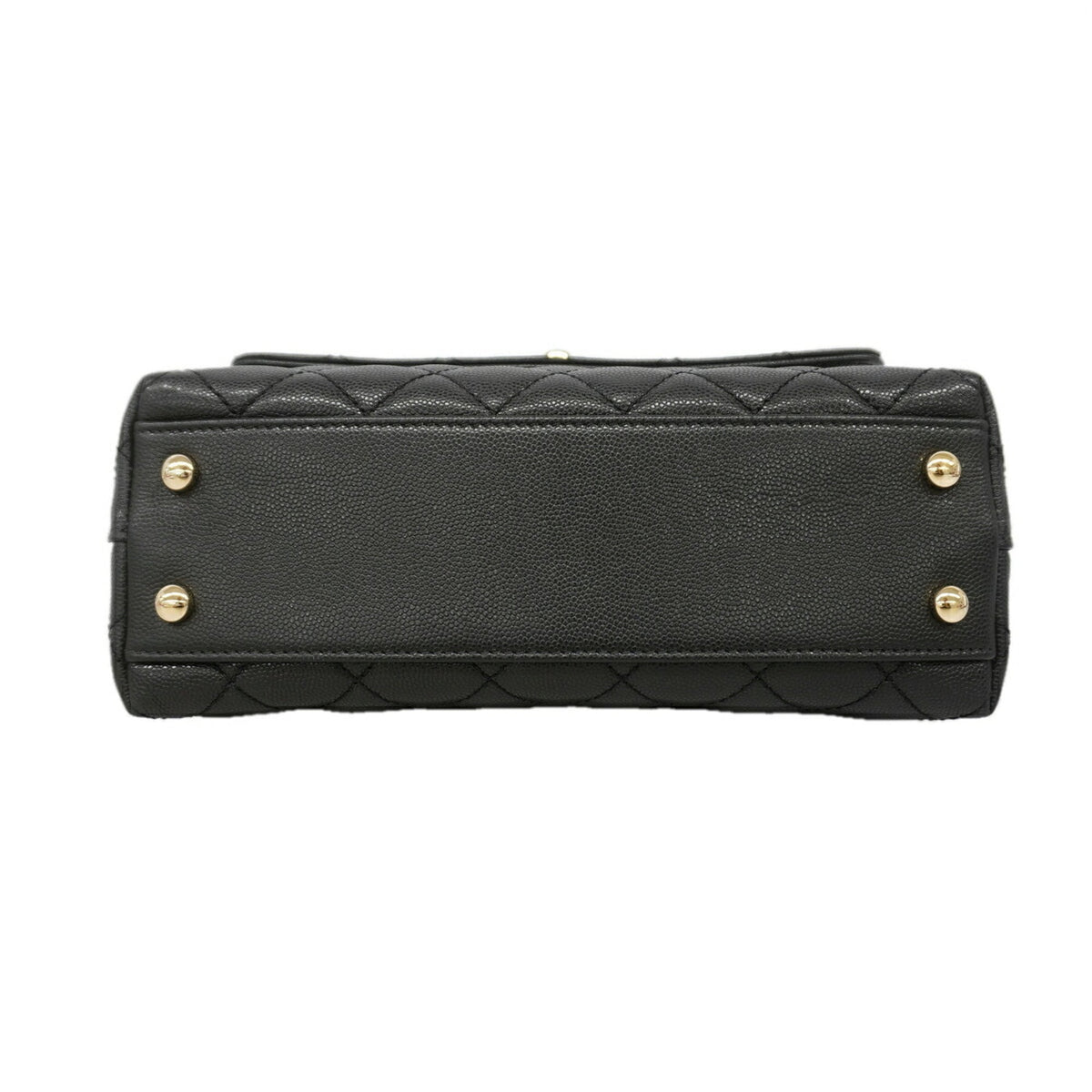 Chanel Black Grained Calfskin Handbag (Pre-Owned)