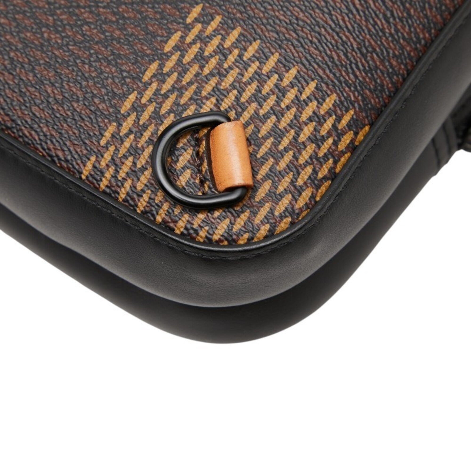 Louis Vuitton Black Brown Pvc Leather Shoulder Bag (Pre-Owned)