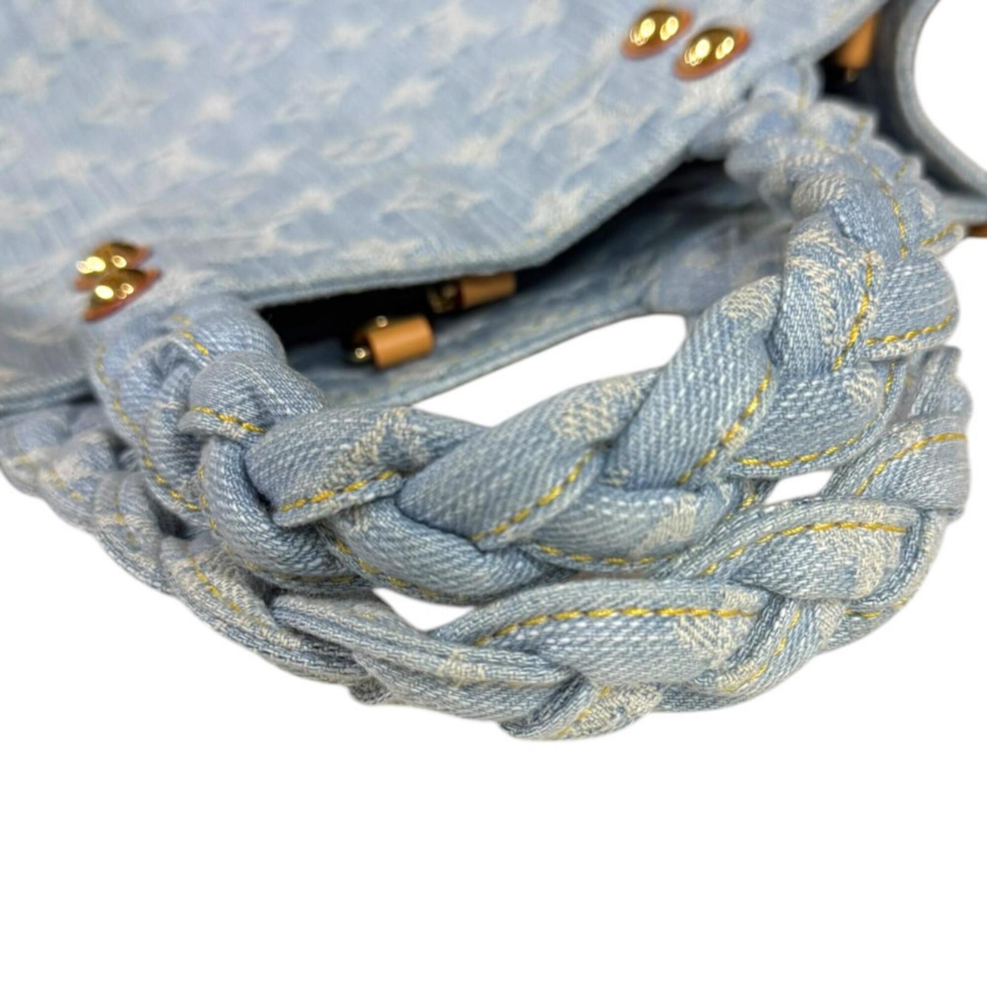Louis Vuitton Monogram Denim Blue Monogram Denim Shoulder Bag (Pre-Owned)