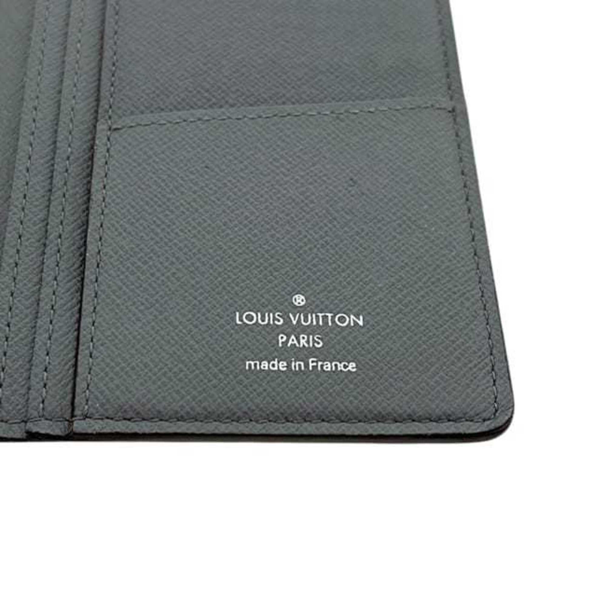 Louis Vuitton Glacier Gray Taiga Leather Long Wallet (Bi-Fold) (Pre-Owned)
