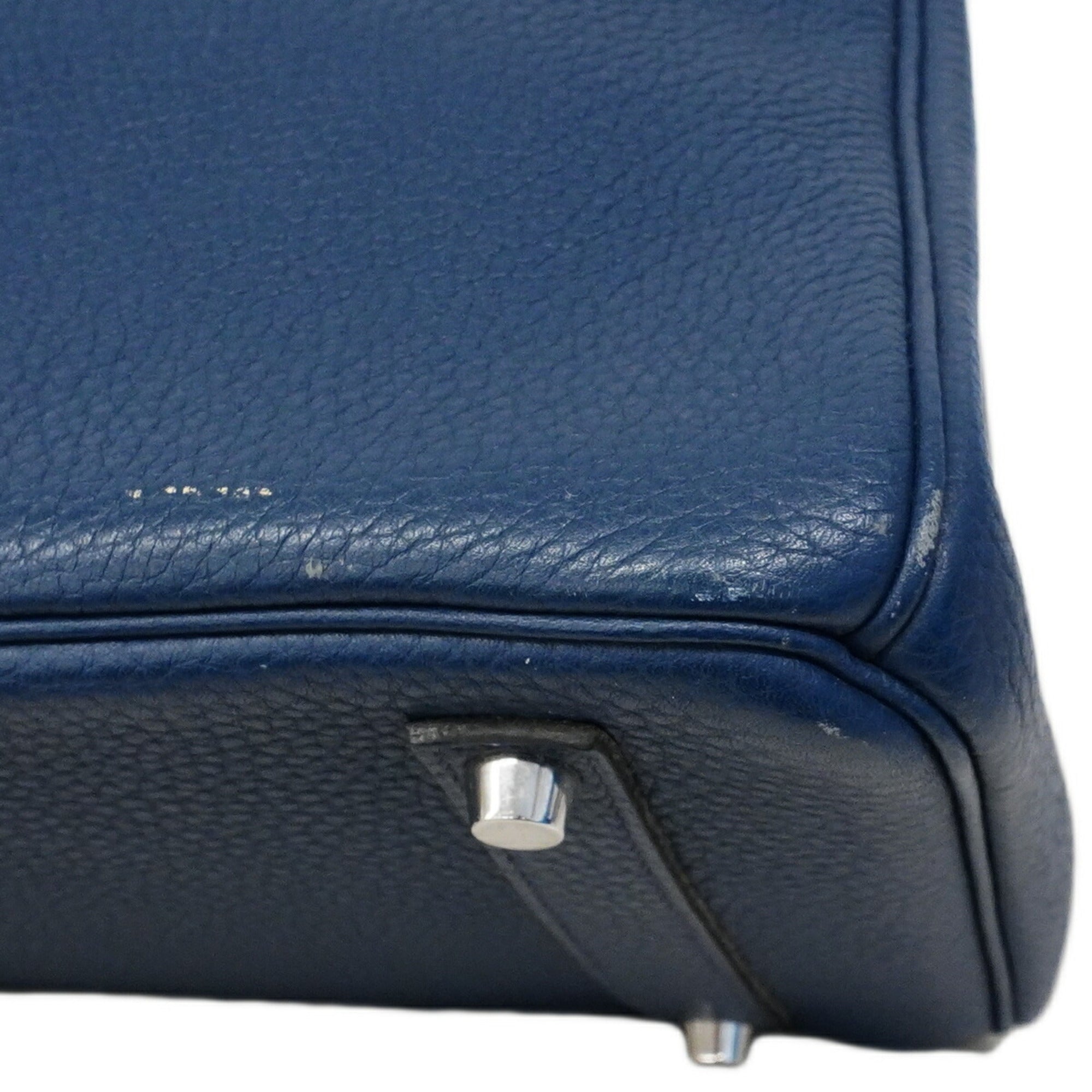 Hermes Blue Togo Leather Handbag (Pre-Owned)