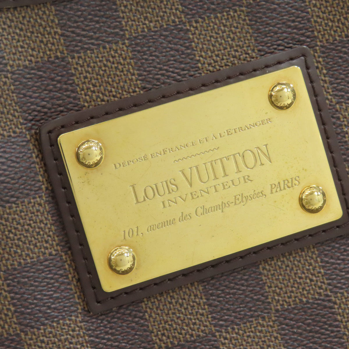 Louis Vuitton Damier Canvas Ebene Damier Canvas Shoulder Bag (Pre-Owned)
