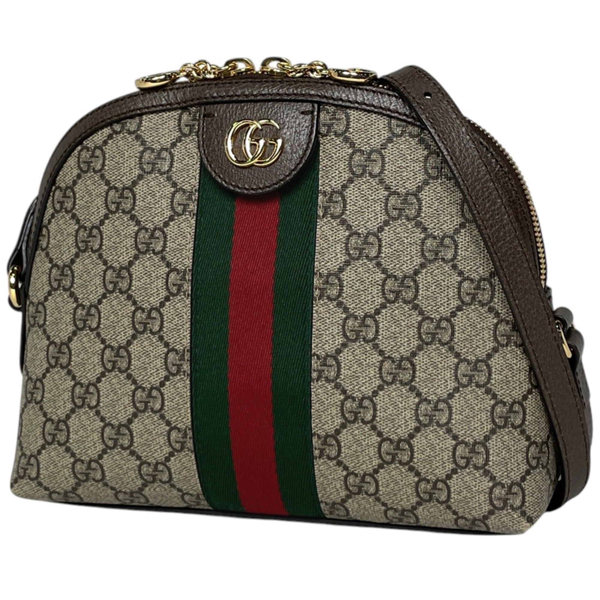 Gucci Brown Gg Supreme Leather Shoulder Bag (Pre-Owned)
