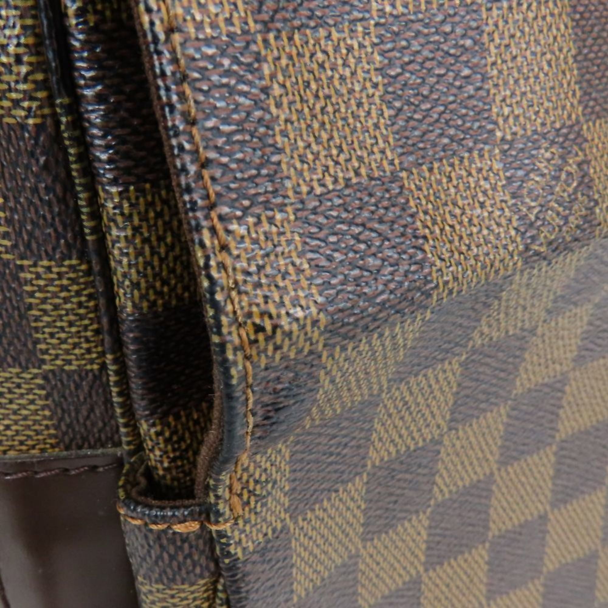 Louis Vuitton Brown Damier Canvas Ebene Damier Canvas Leather Shoulder Bag (Pre-Owned)