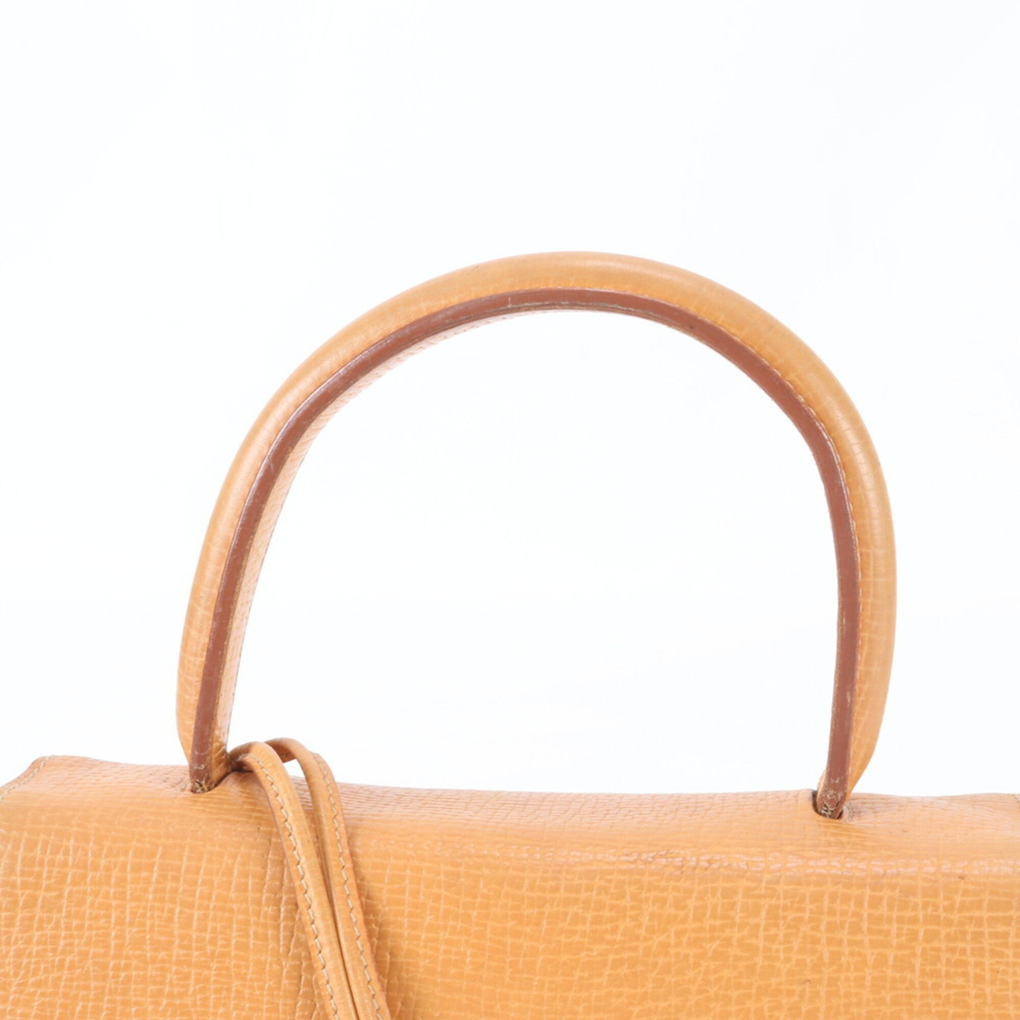 Loewe Barcelona Orange Leather Handbag Tote Bag (Pre-Owned)
