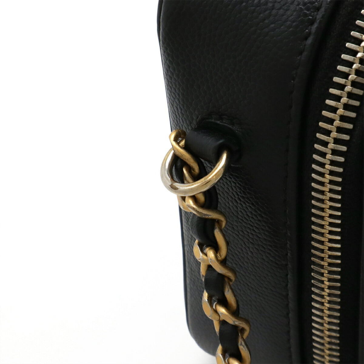 Chanel Black Grained Calfskin Handbag Shoulder Bag Vanity Bag (Pre-Owned)