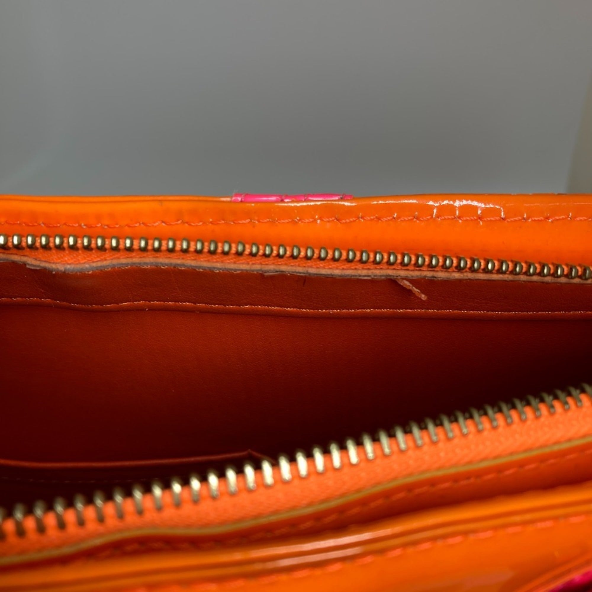Louis Vuitton Monogram Vernis Orange Pink Monogram Vernis Shoulder Bag Tote Bag (Pre-Owned)