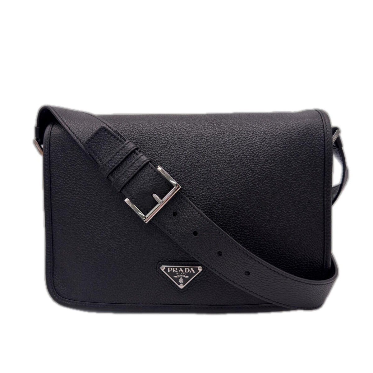 Prada Black Leather Shoulder Bag (Pre-Owned)