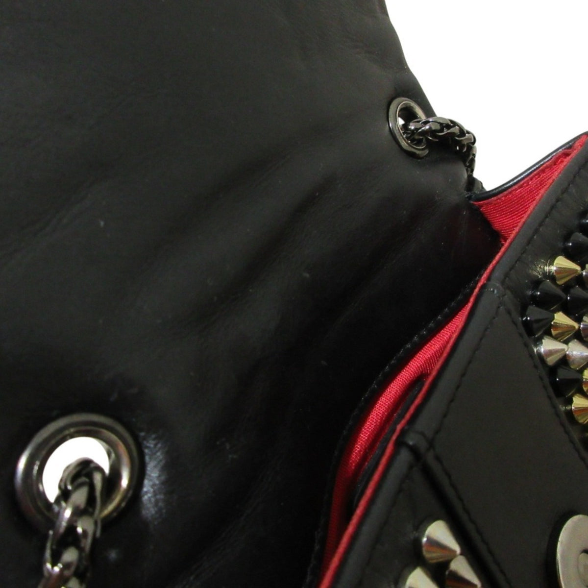 Christian Louboutin Black Leather Shoulder Bag (Pre-Owned)