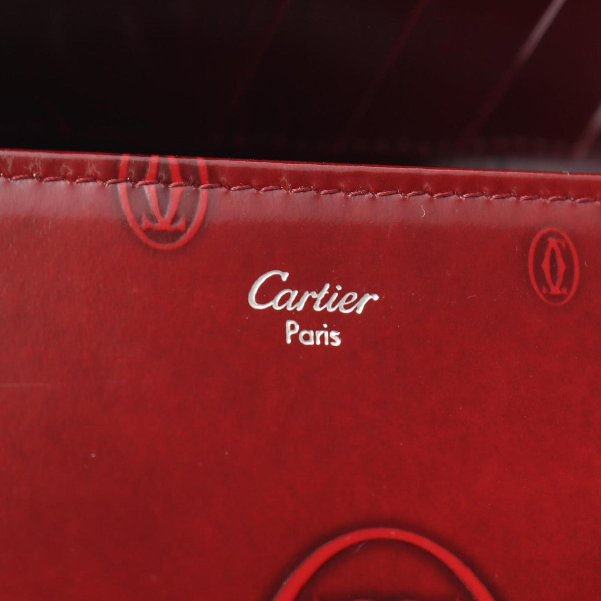 Cartier Bordeaux Patent Leather Wallet (Bi-Fold) (Pre-Owned)