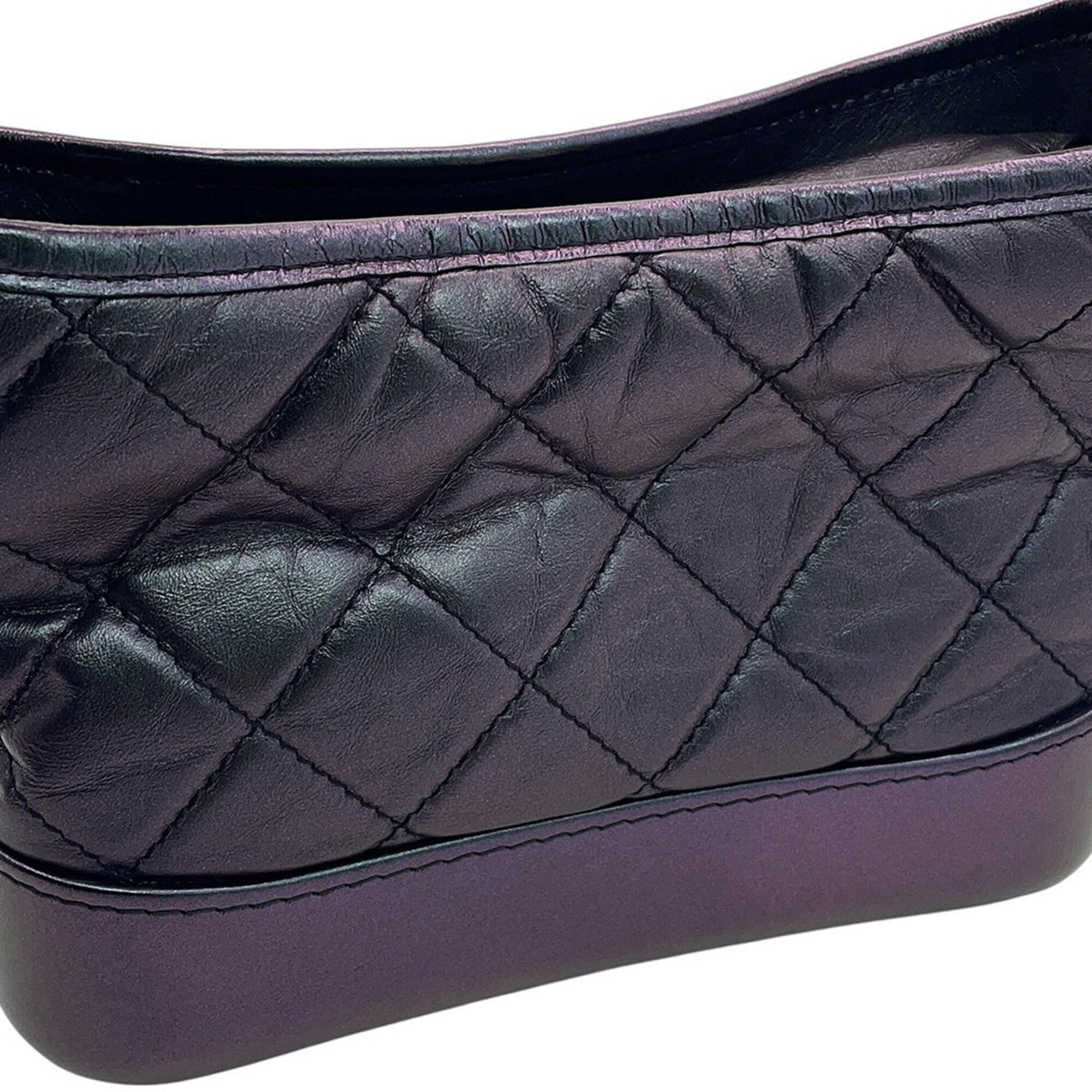 Chanel Metallic Purple Leather Handbag Shoulder Bag (Pre-Owned)