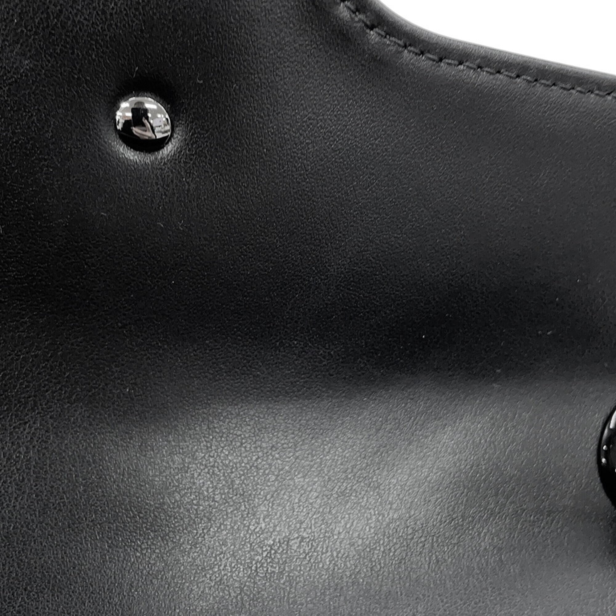 Gucci Black Leather Handbag Shoulder Bag (Pre-Owned)
