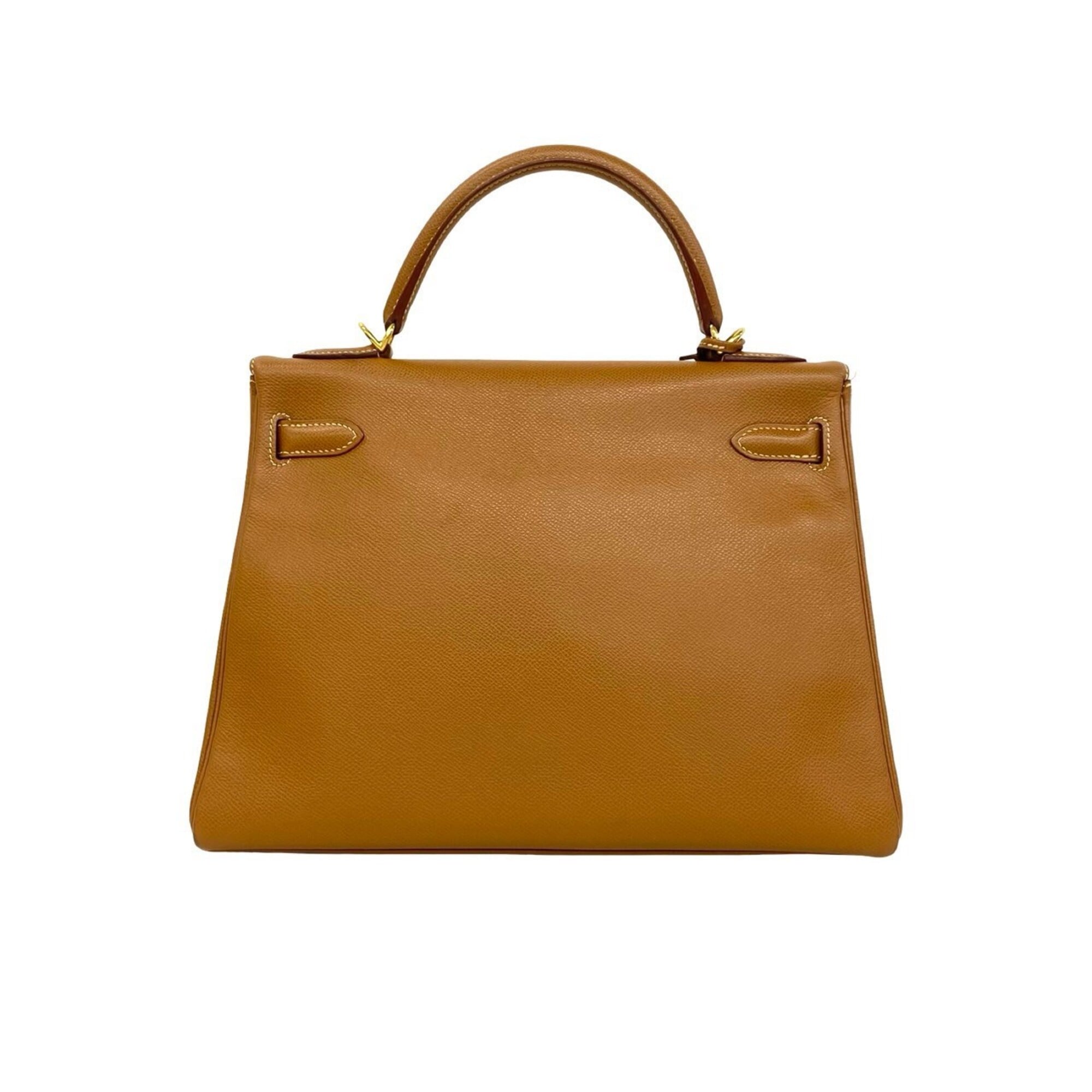 Hermes Brown Courchevel Leather Handbag Shoulder Bag (Pre-Owned)