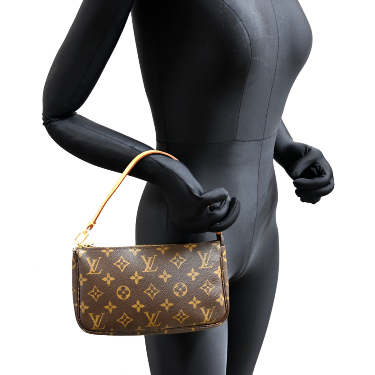 Louis Vuitton Brown Monogram Pochette Shoulder Bag (Pre-Owned)