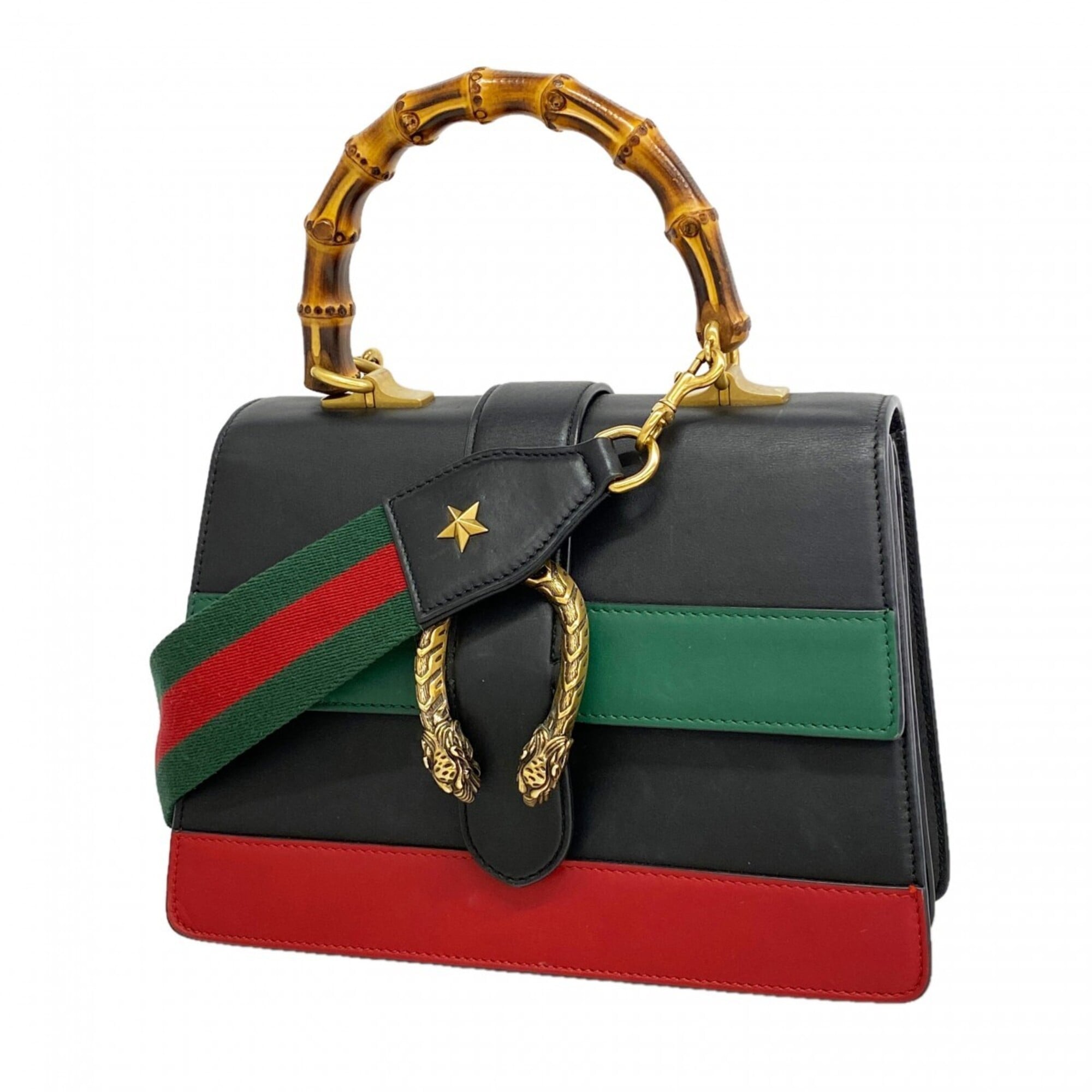 Gucci Black Leather Handbag (Pre-Owned)