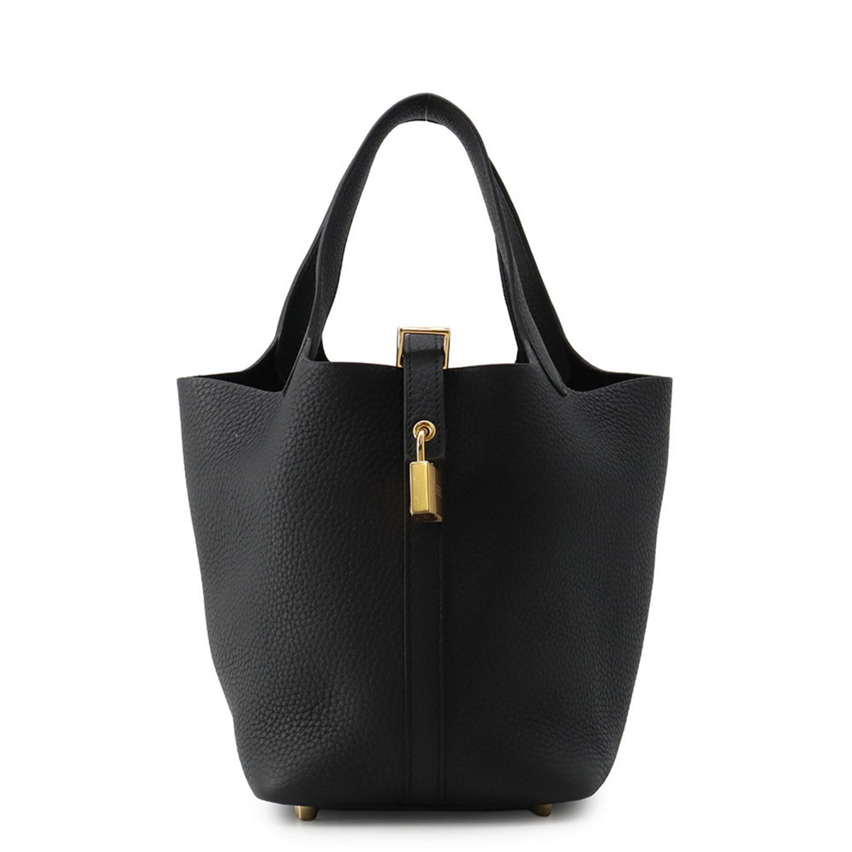 Hermes Picotin Black Taurillon Clemence Leather Handbag (Pre-Owned)