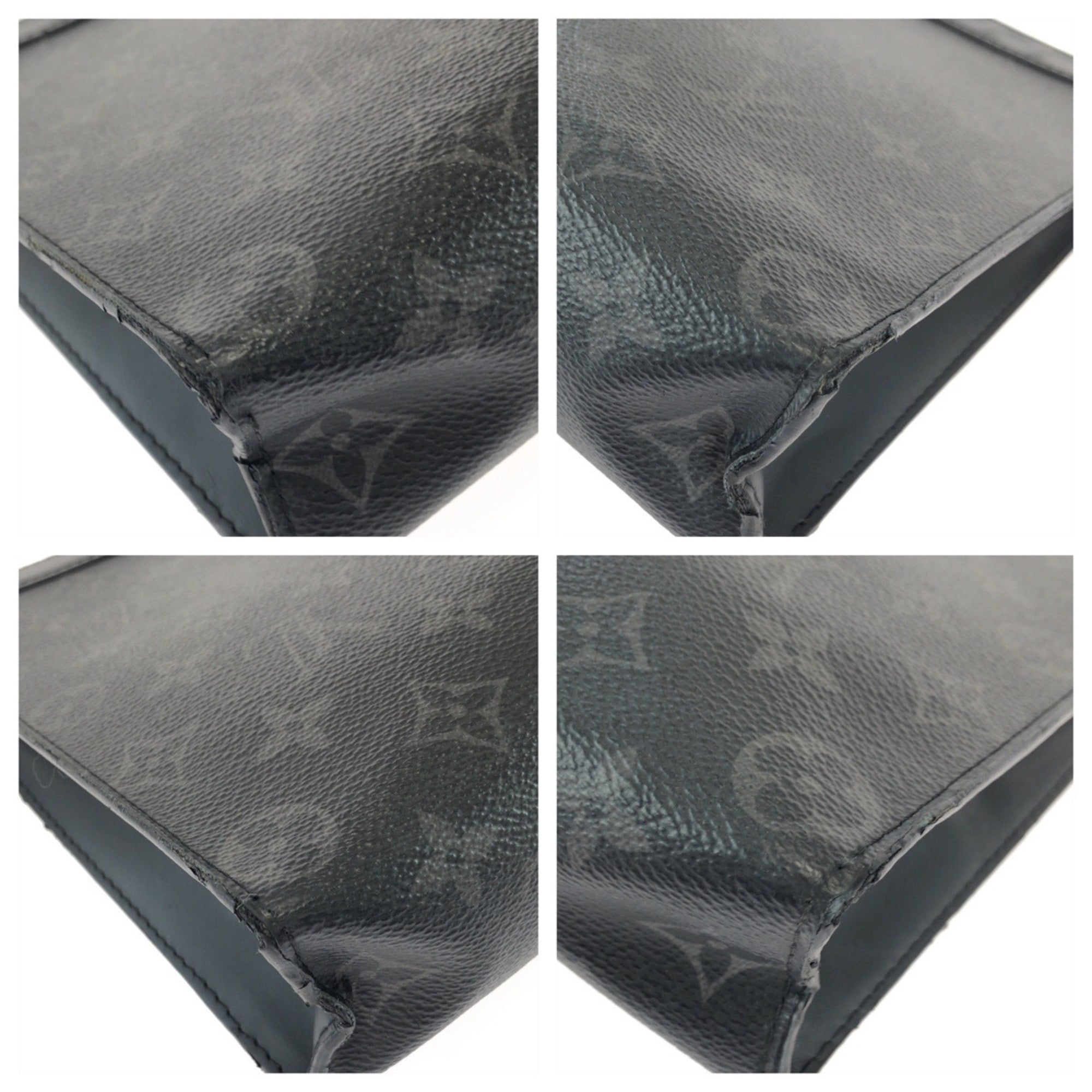 Louis Vuitton Black Monogram Eclipse Leather Clutch Bag Pochette (Pre-Owned)