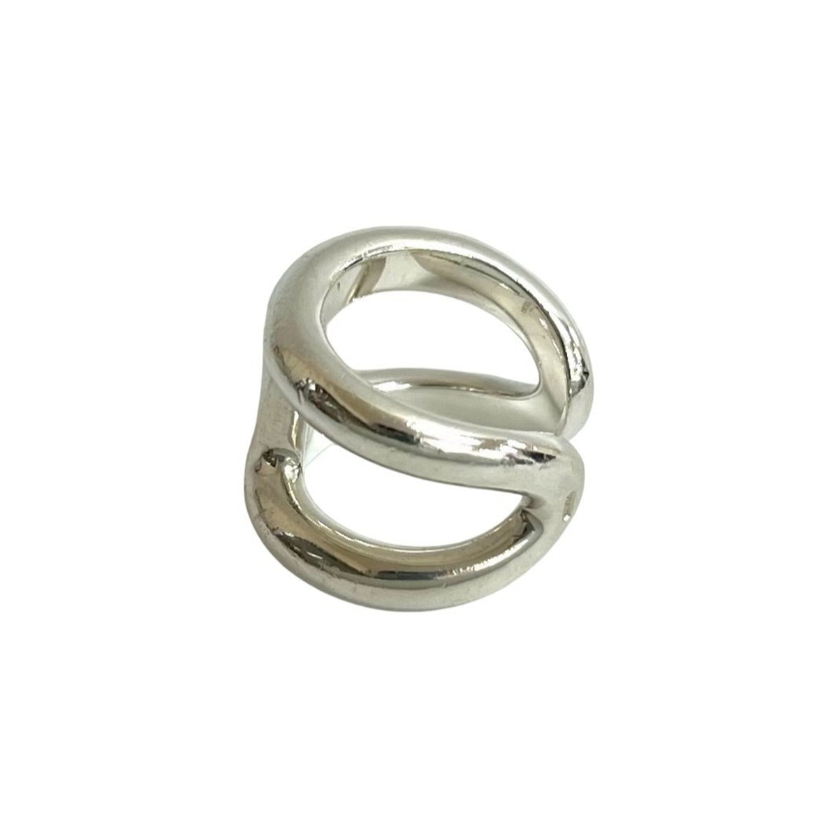 Hermes Silver Silver 925 Band Ring (Pre-Owned)