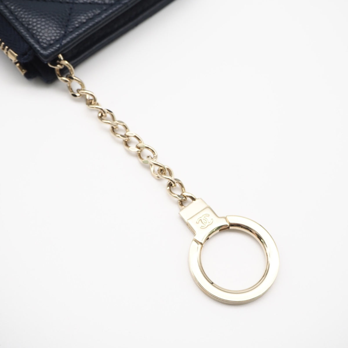 Chanel Matelasse Navy Grained Calfskin Coin Purse/Coin Case (Pre-Owned)
