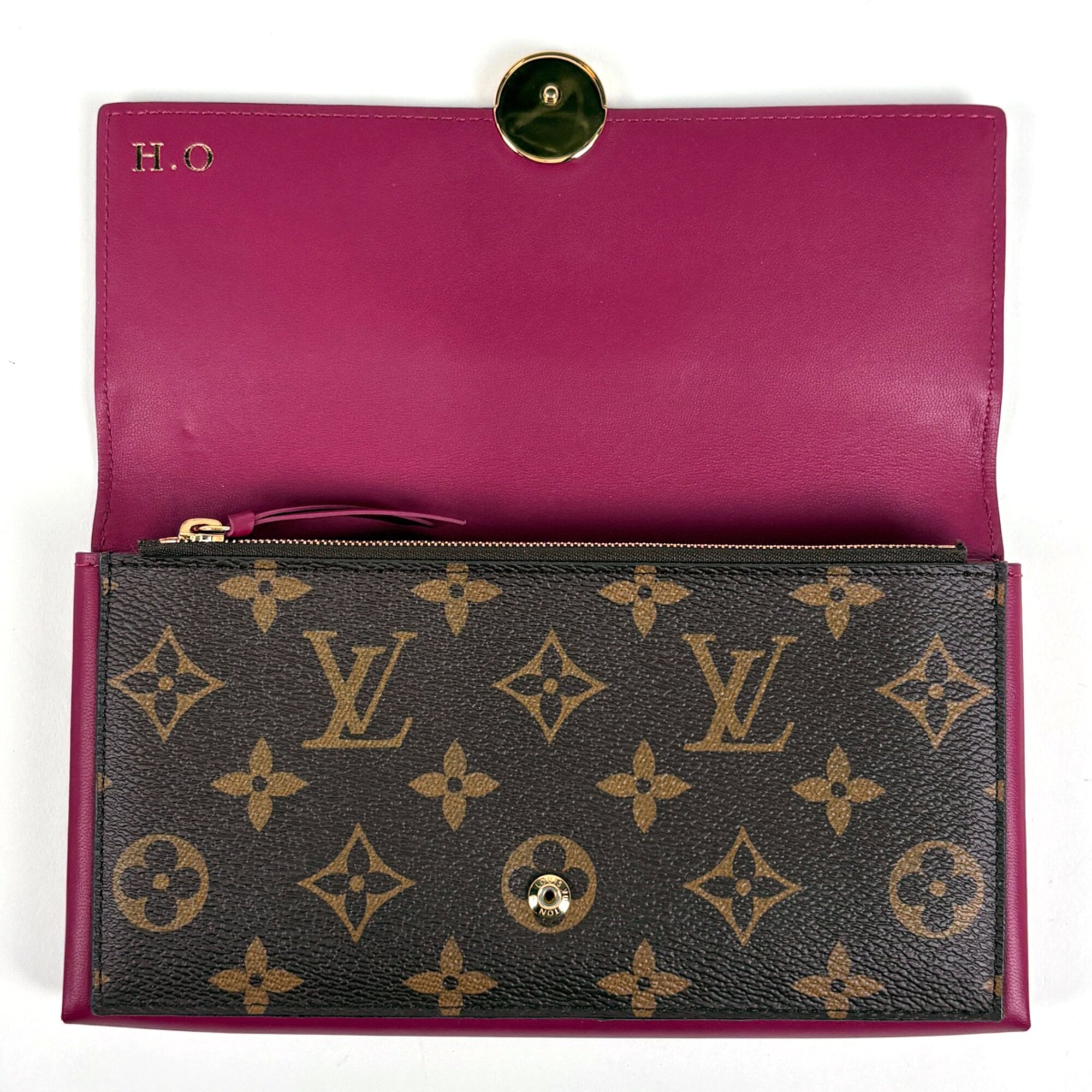 Louis Vuitton Brown Fuchsia Monogram Pvc Long Wallet (Bi-Fold) (Pre-Owned)