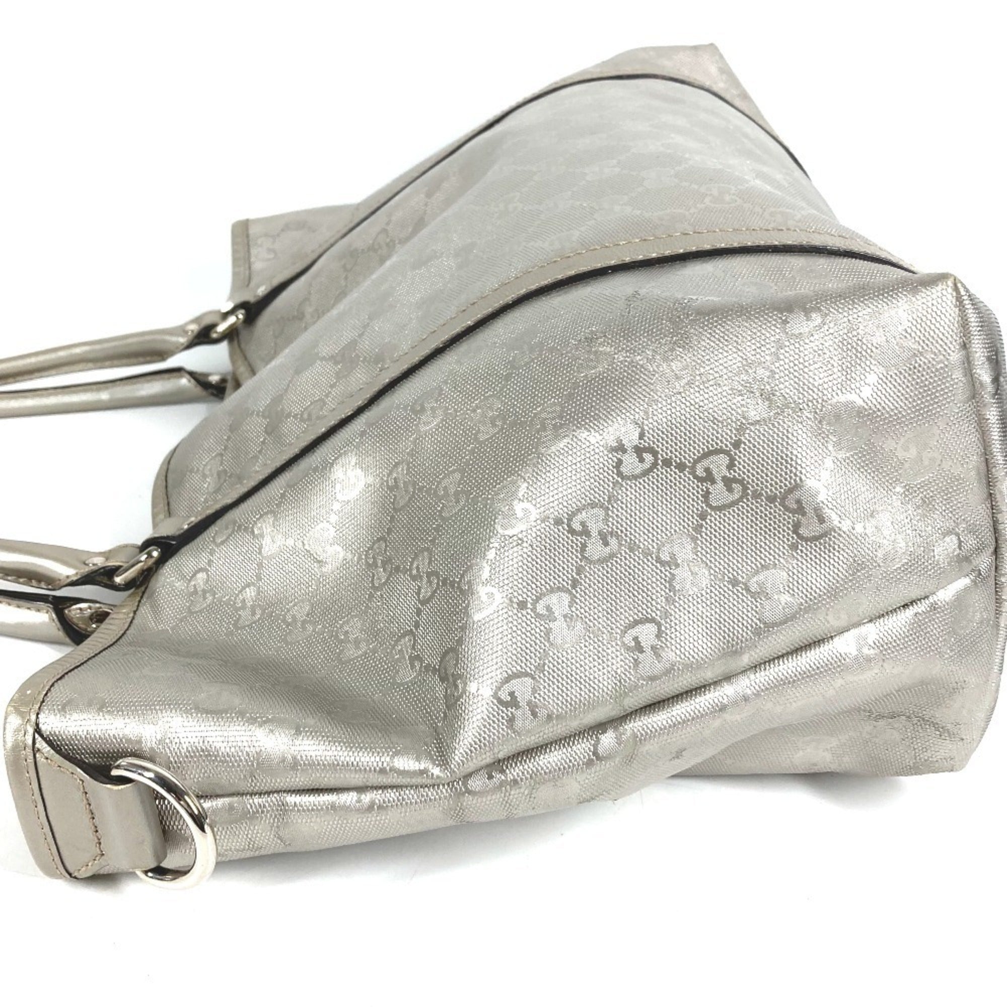 Gucci Silver Gg Imprimé Shoulder Bag Tote Bag (Pre-Owned)