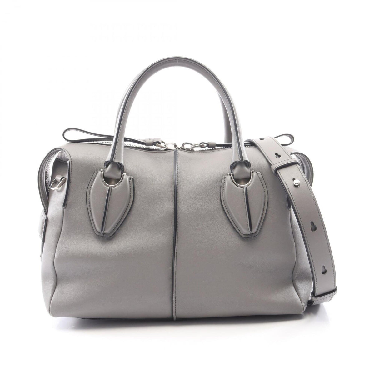 Tod's Gray Leather Handbag (Pre-Owned)