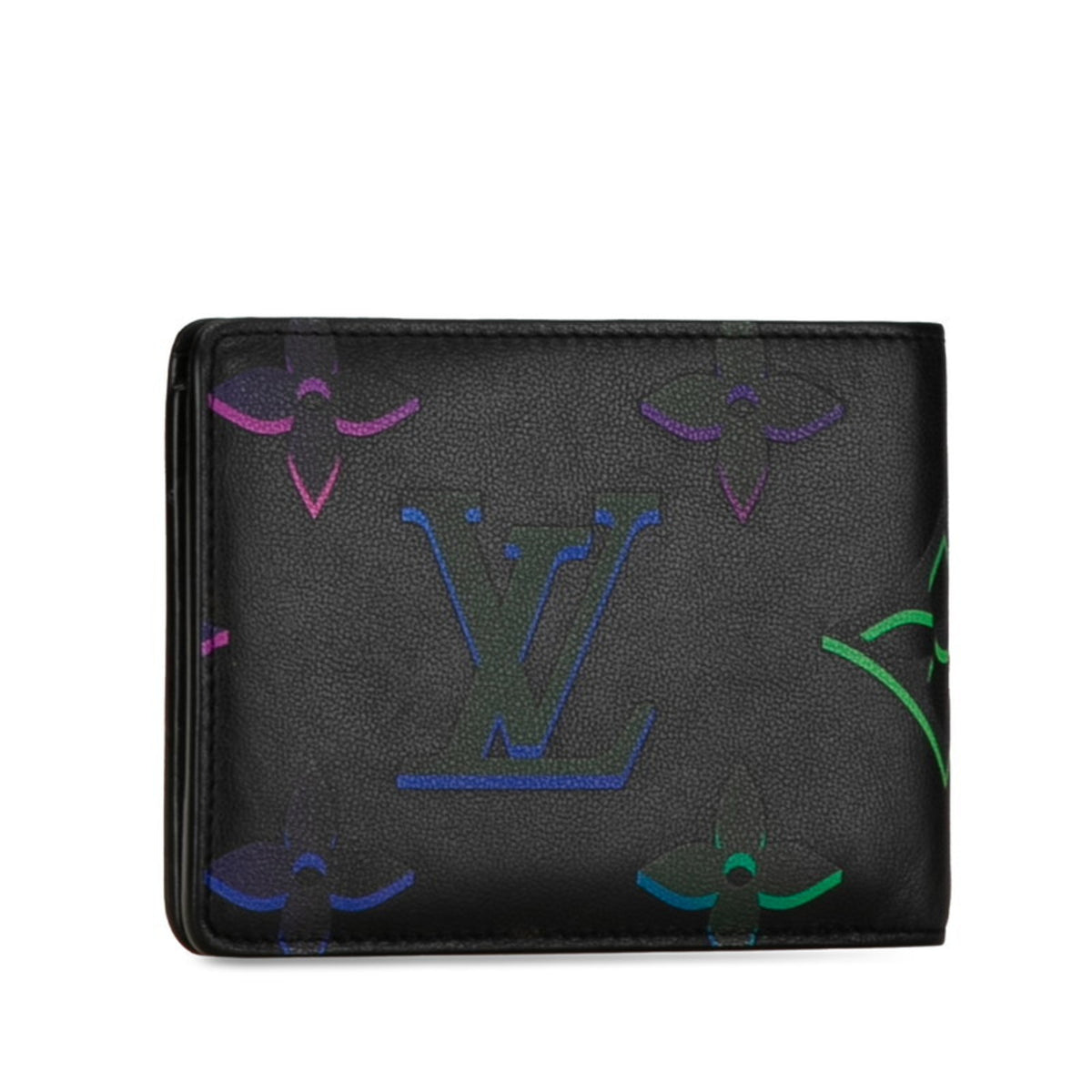 Louis Vuitton Black Noir Leather Bill Wallet (Bi-Fold) (Pre-Owned)