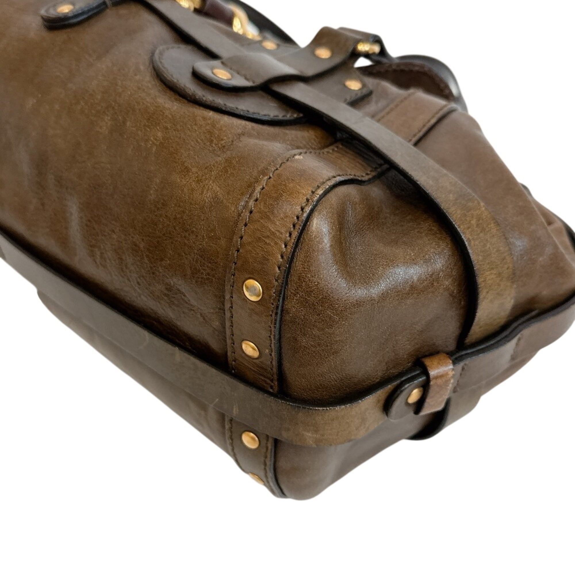 Chloé Brown Leather Handbag Tote Bag (Pre-Owned)