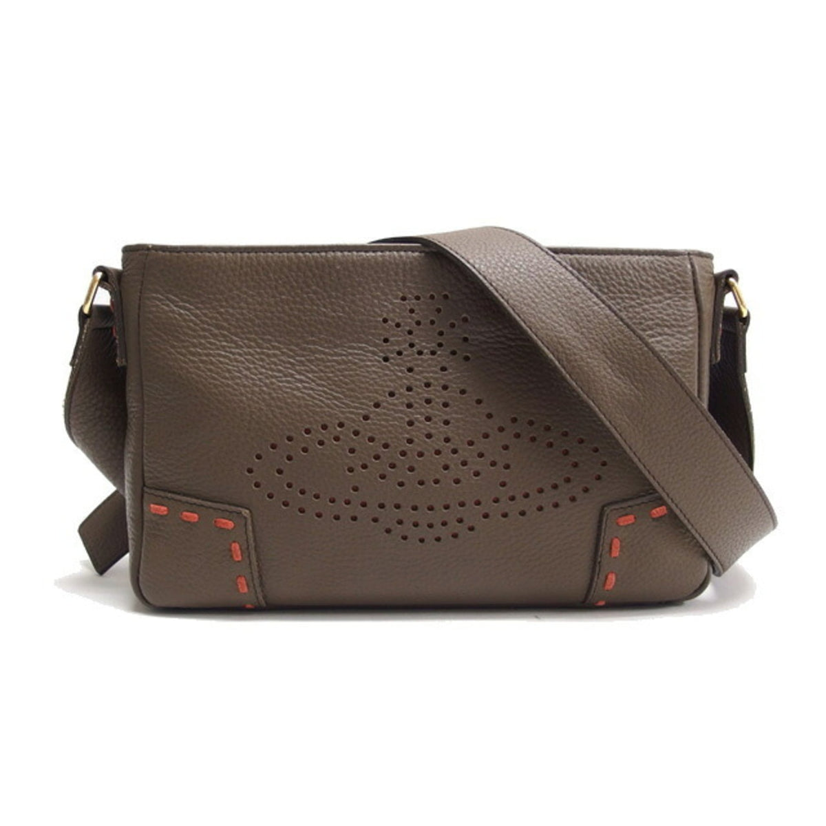 Vivienne Westwood Dark Brown Leather Shoulder Bag (Pre-Owned)
