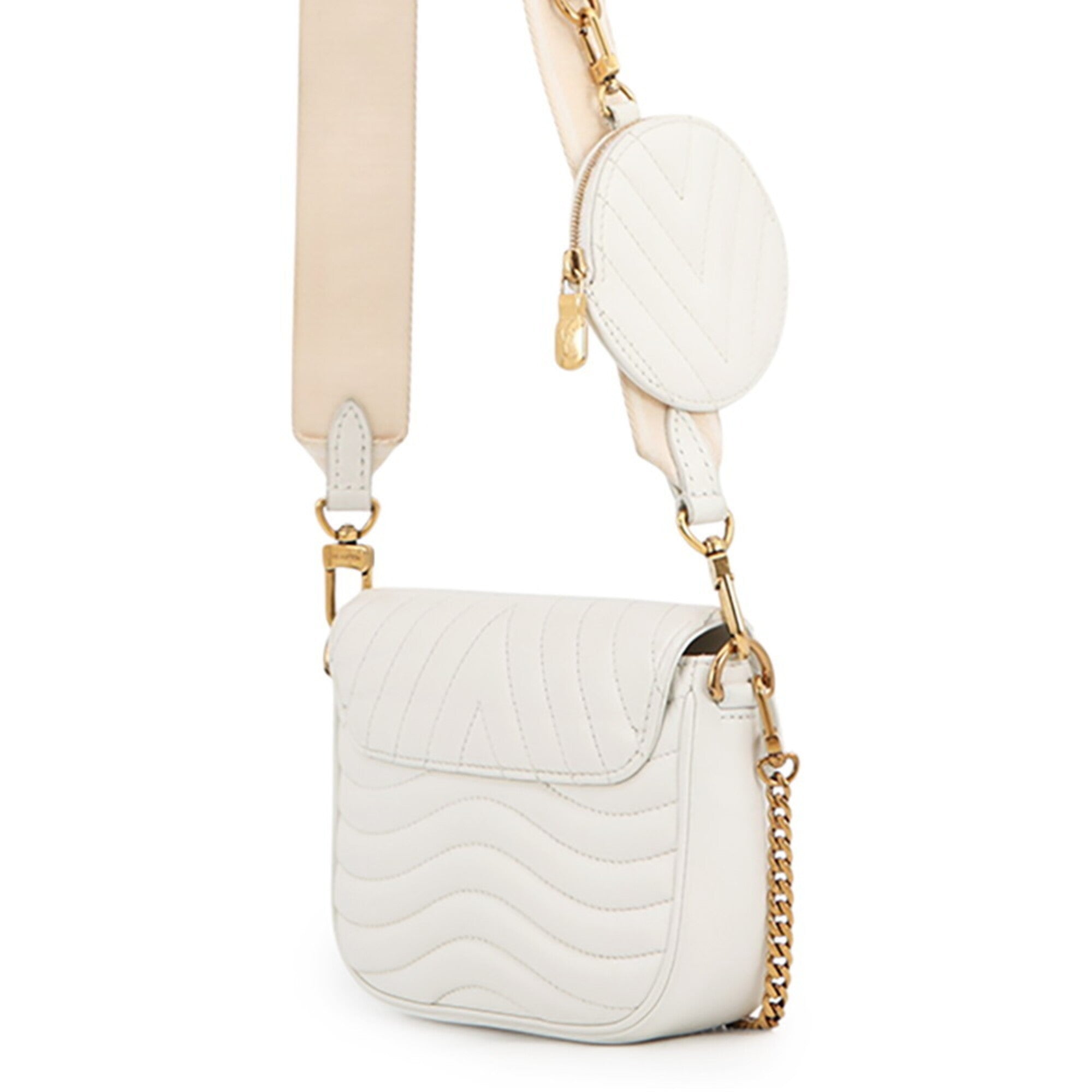 Louis Vuitton Gold Leather Handbag Pochette Shoulder Bag (Pre-Owned)