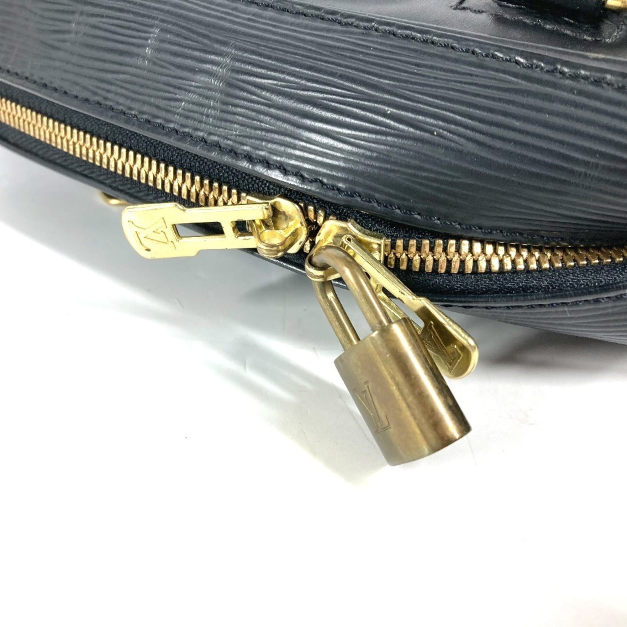 Louis Vuitton Black Noir Epi Leather Handbag Tote Bag (Pre-Owned)