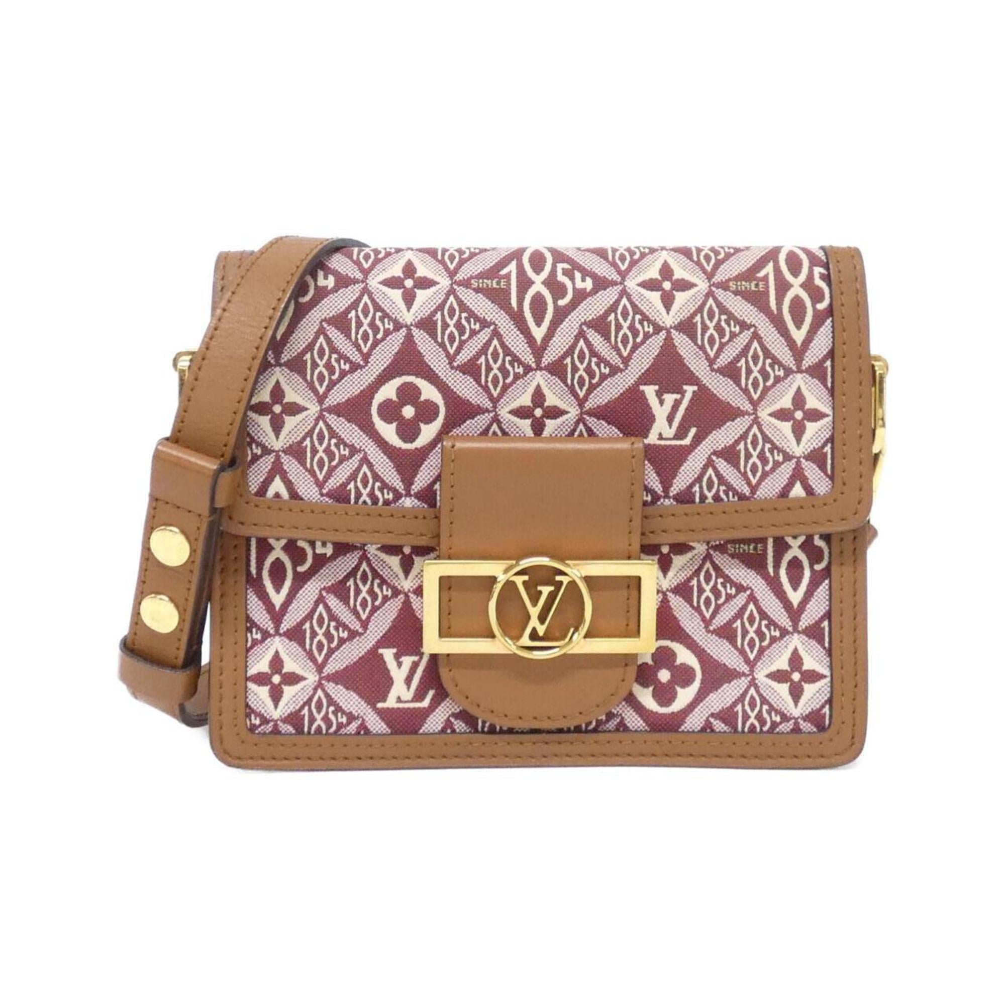 Louis Vuitton Bordeaux Red Color Jacquard Shoulder Bag (Pre-Owned)