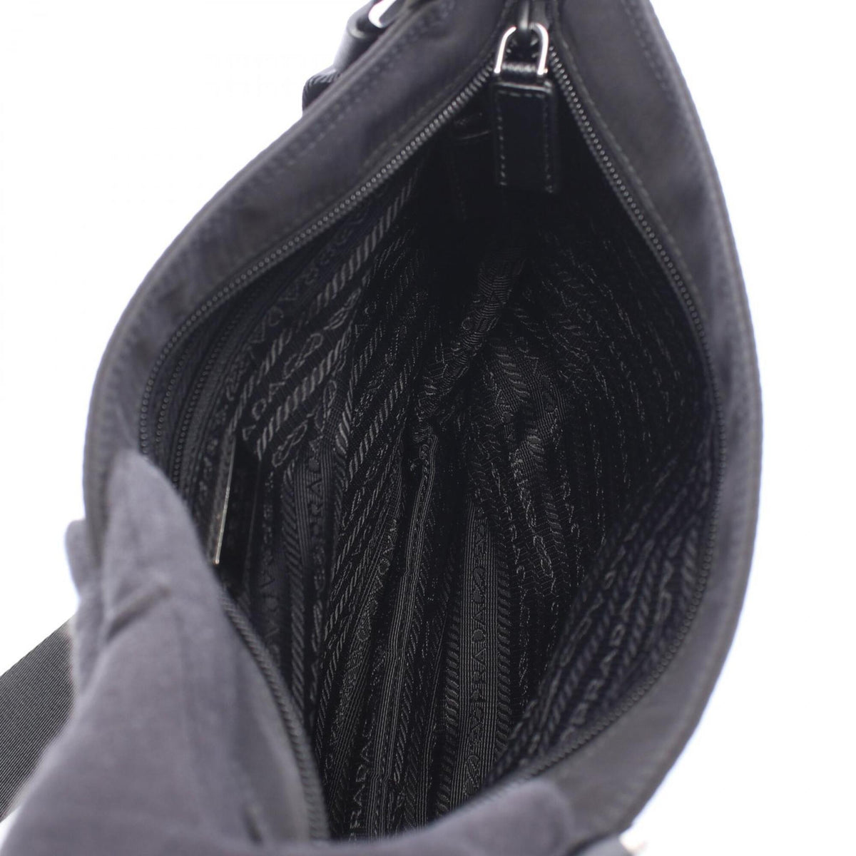 Prada Black Nylon Leather Shoulder Bag (Pre-Owned)
