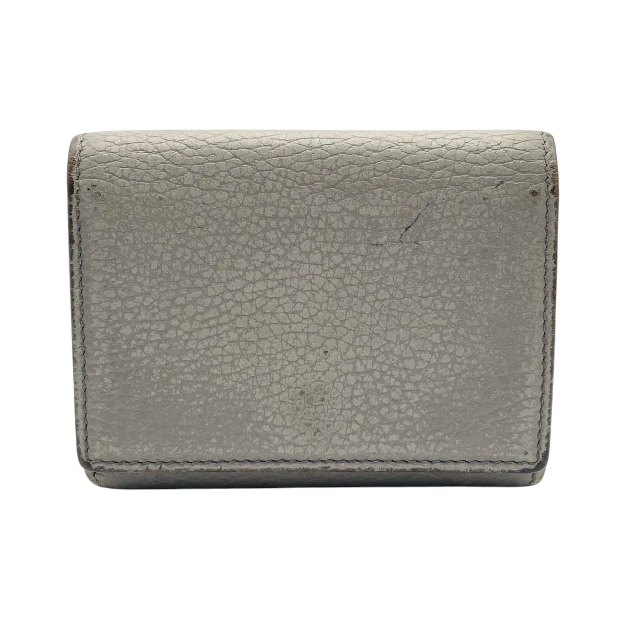 Gucci Gray Leather Wallet (Tri-Fold) (Pre-Owned)