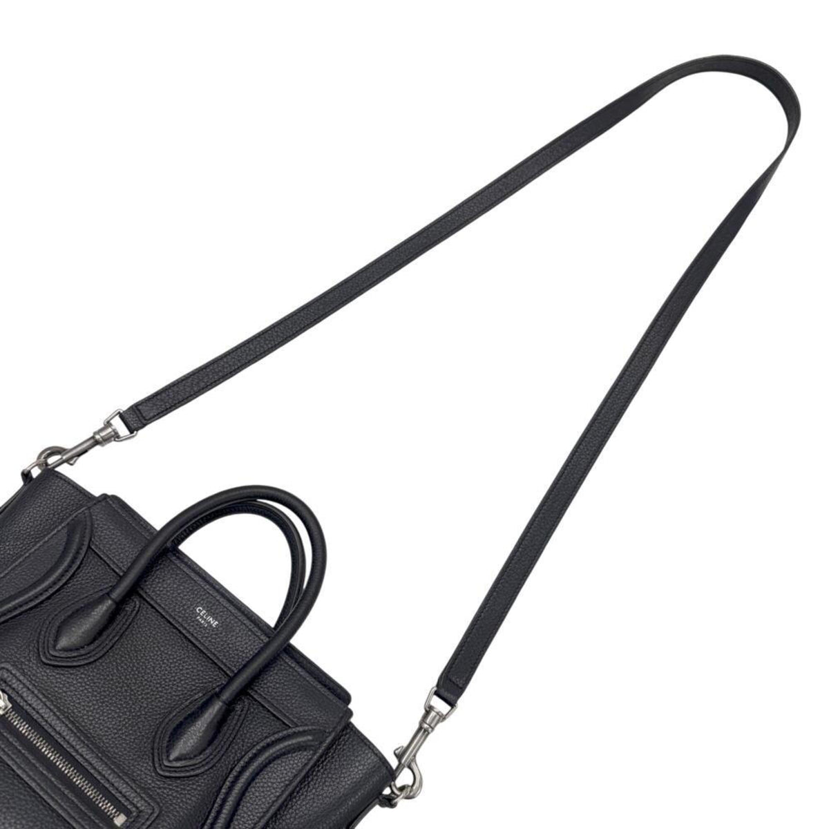 Celine Black Leather Handbag Shoulder Bag (Pre-Owned)