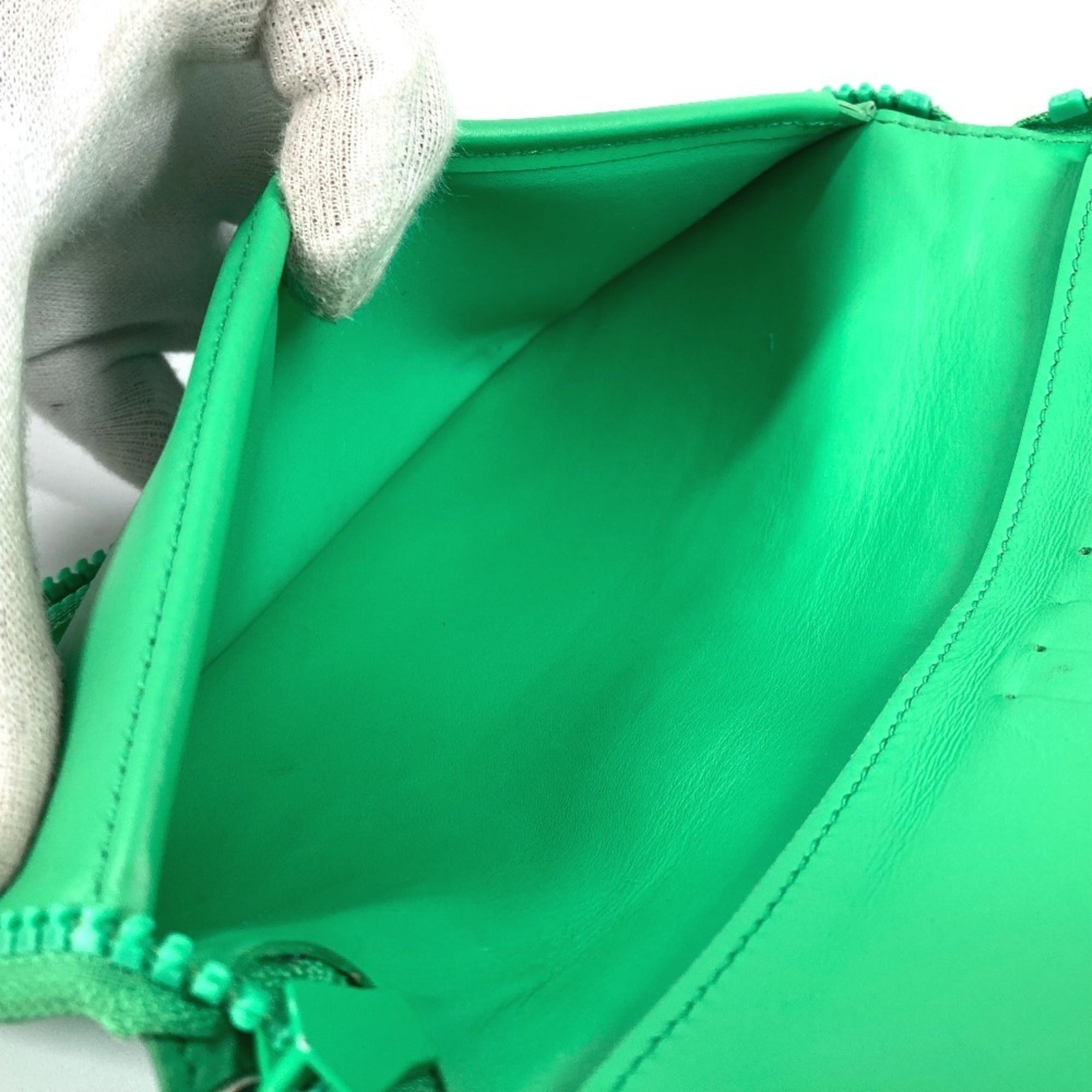 Louis Vuitton Green Leather Long Wallet (Bi-Fold) (Pre-Owned)