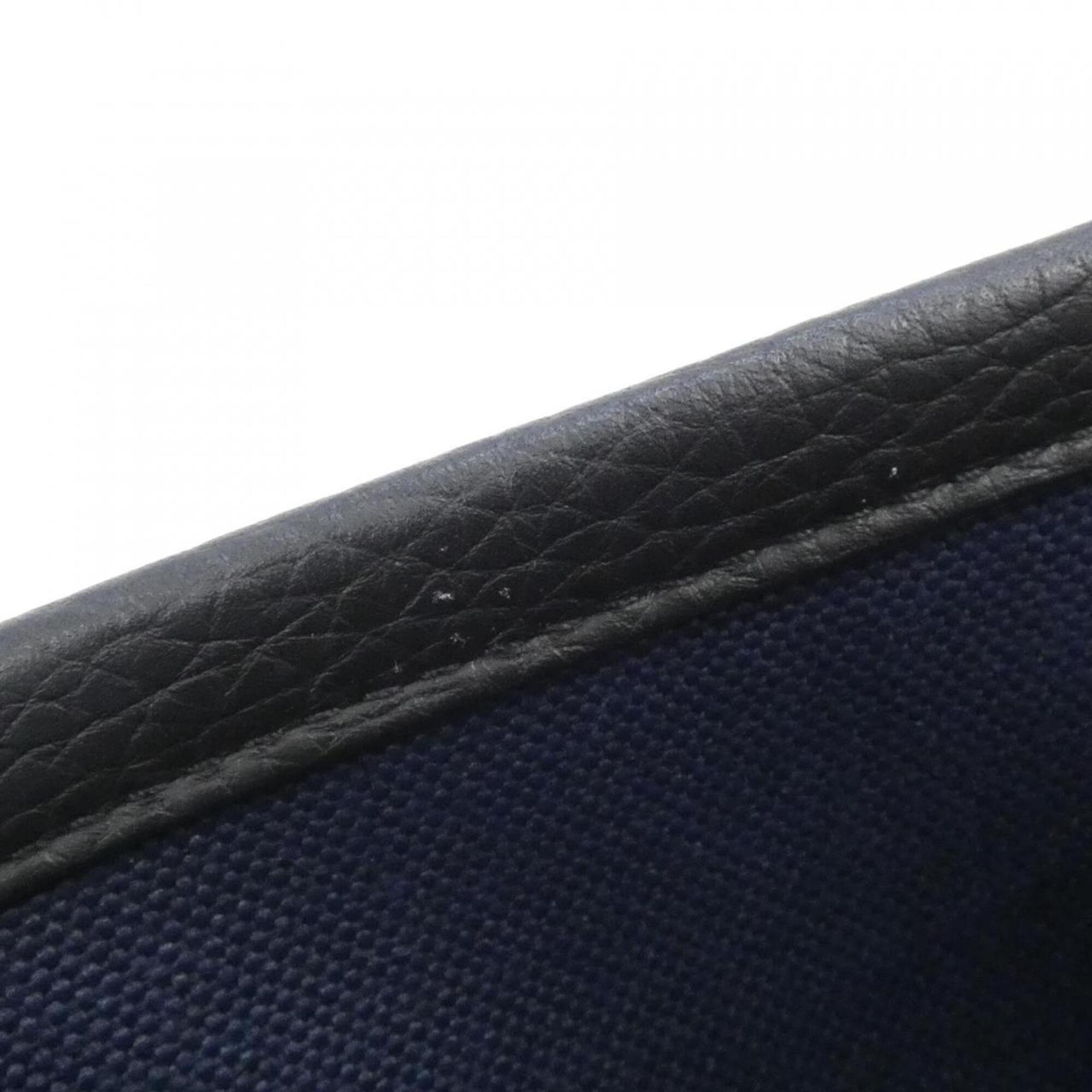 Hermes Black Blue Vert Leather Handbag (Pre-Owned)