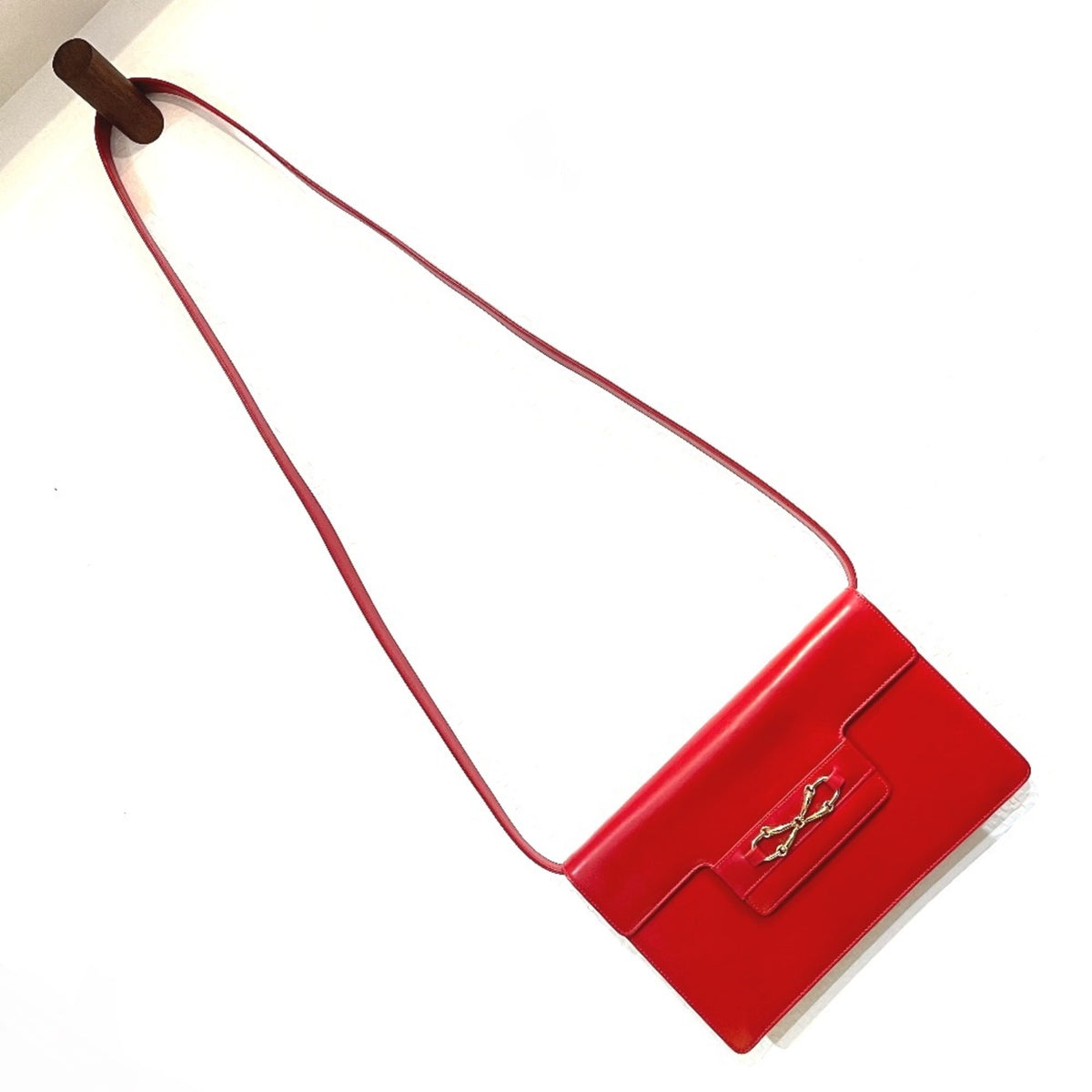 Gucci Red Leather Shoulder Bag (Pre-Owned)